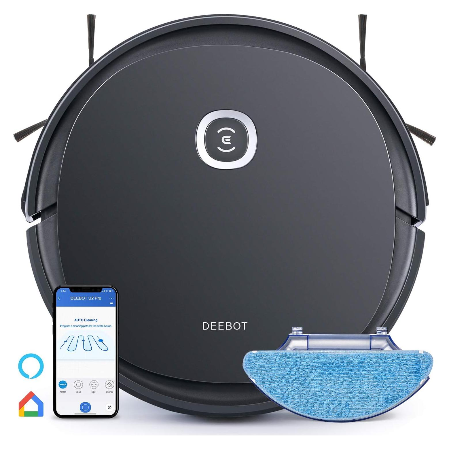 Aspiradora Robot ECOVACS DEEBOT U2 Pro 2 en 1 con Mopa