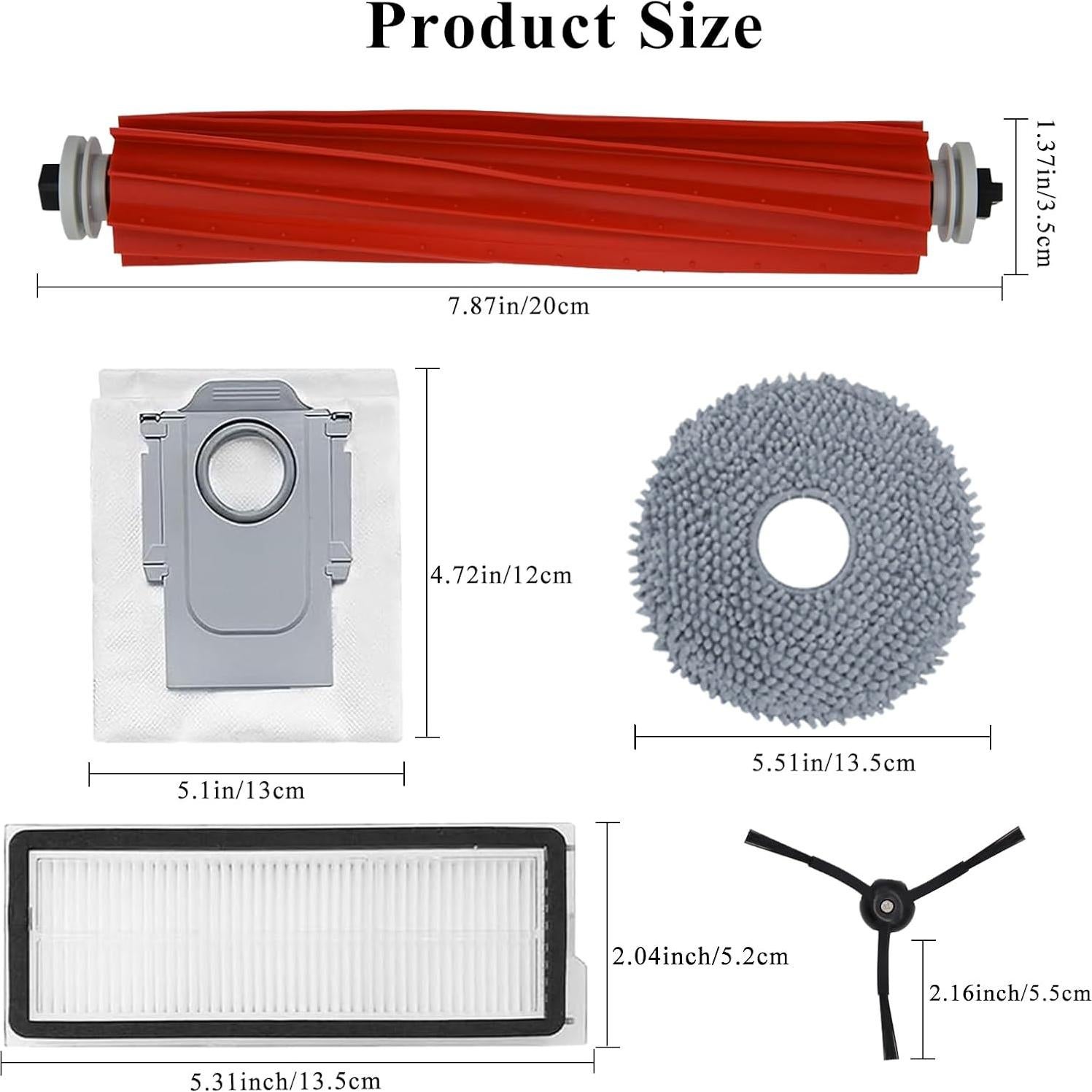 Kit de Accesorios Soniicmomo para Roborock Qrevo S/Plus/Pro/MaxV