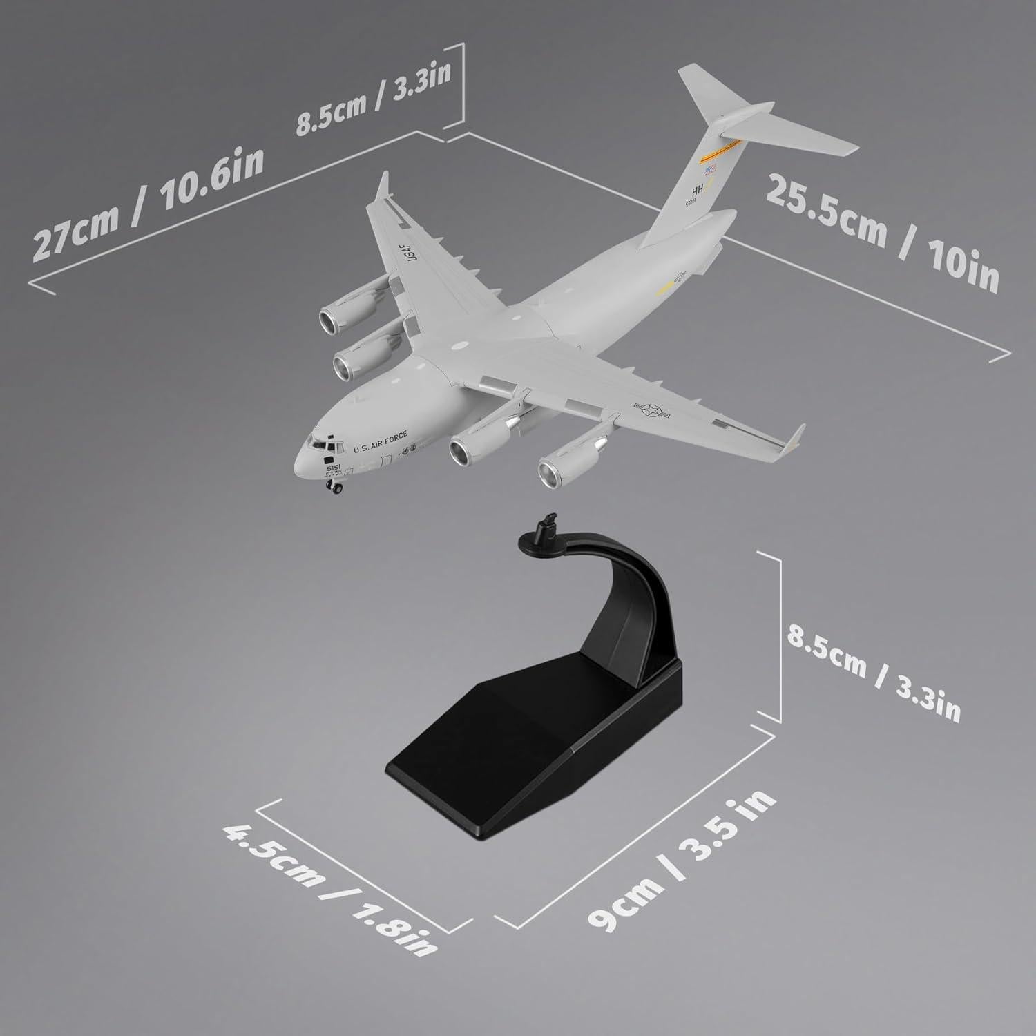 Modelo C-17 Fuerza Aérea Sky Trek 35.4 cm Metal Fundido