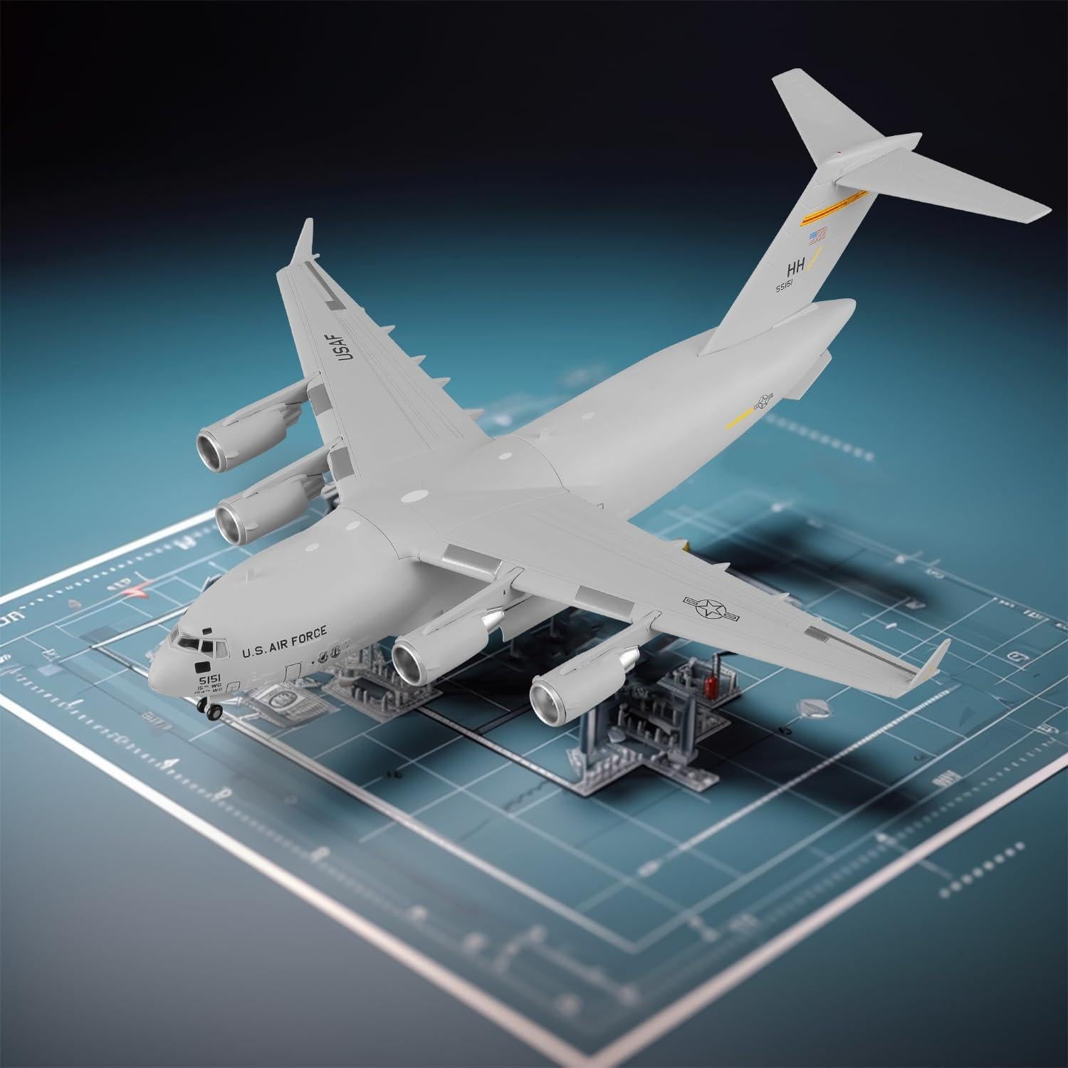 Modelo C-17 Fuerza Aérea Sky Trek 35.4 cm Metal Fundido