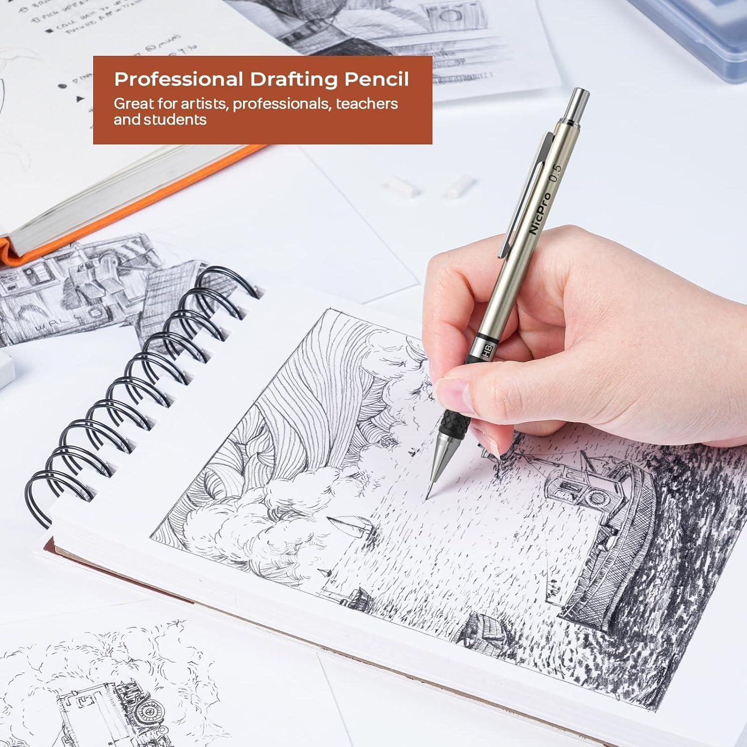 Juego de Lápices Mecánicos Nicpro RG1000 0.5mm 3 Piezas