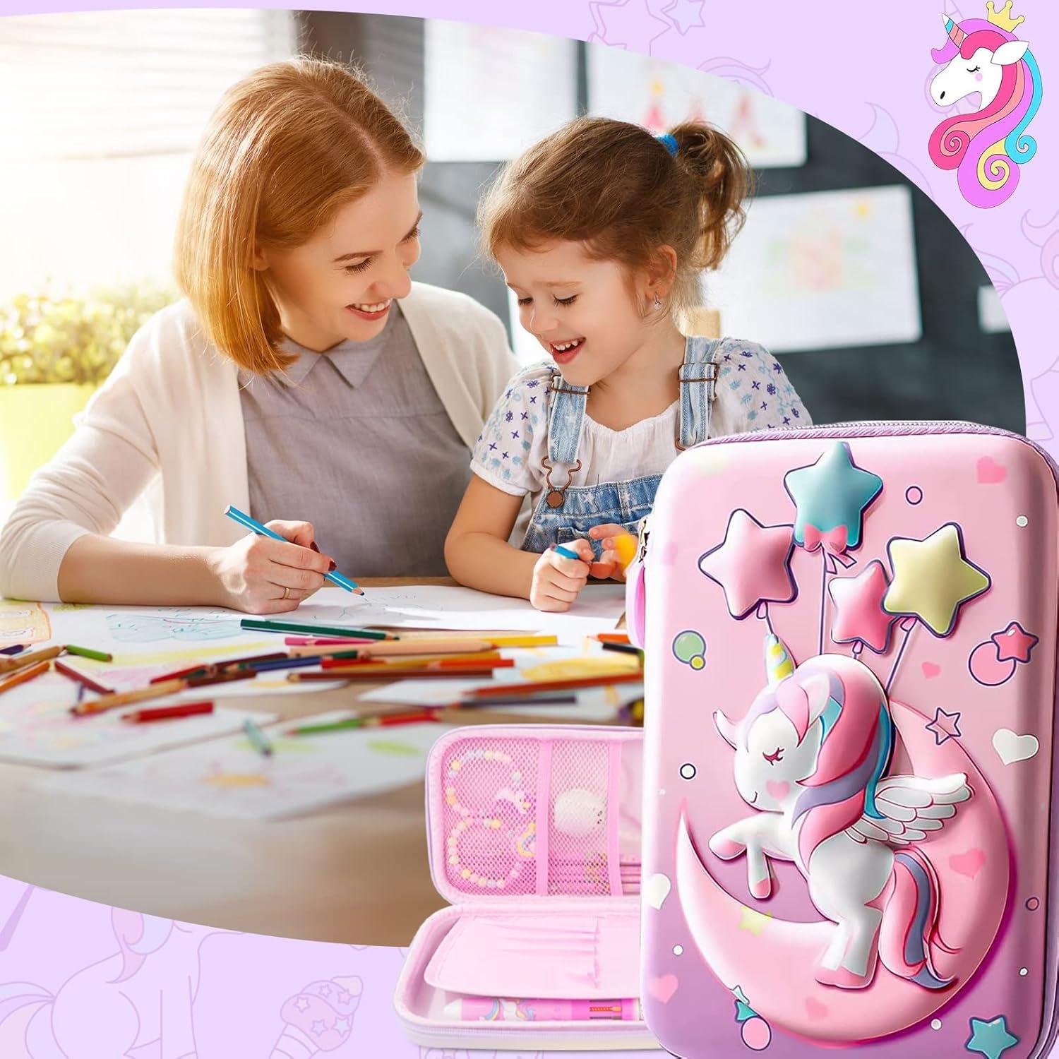 Estuche de Lápices JYPLKCMT Rosa 3D Gran Capacidad