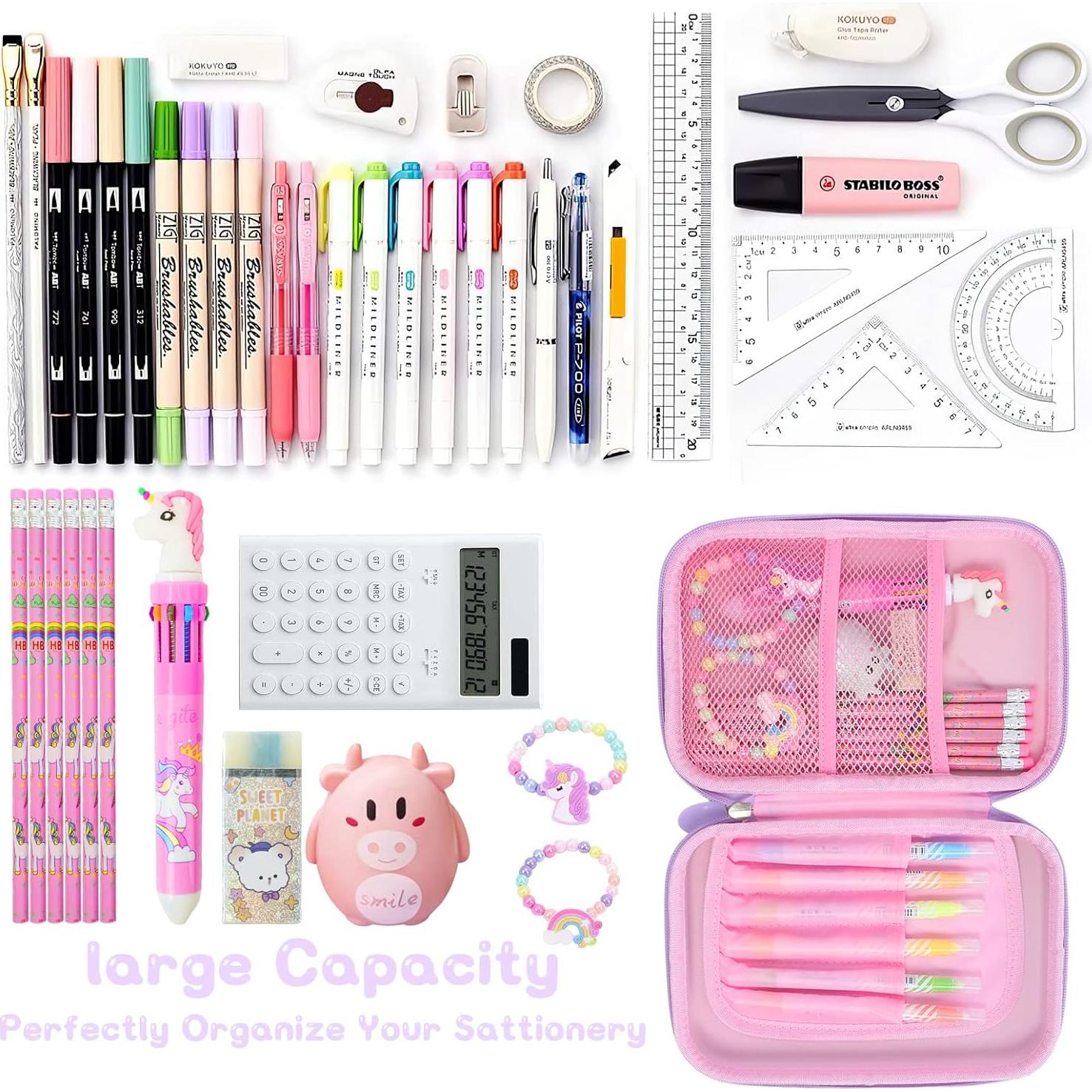 Estuche de Lápices JYPLKCMT Rosa 3D Gran Capacidad