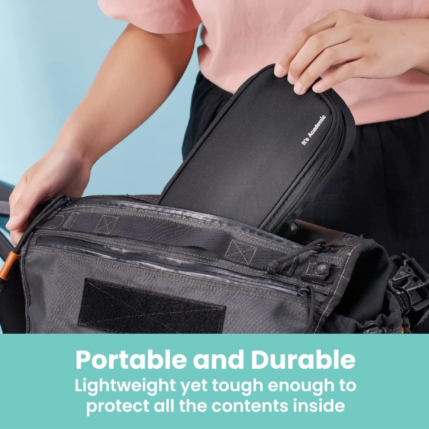 Estuche de Lápiz It's Academic Negro con Cierre 22.86x12.07cm