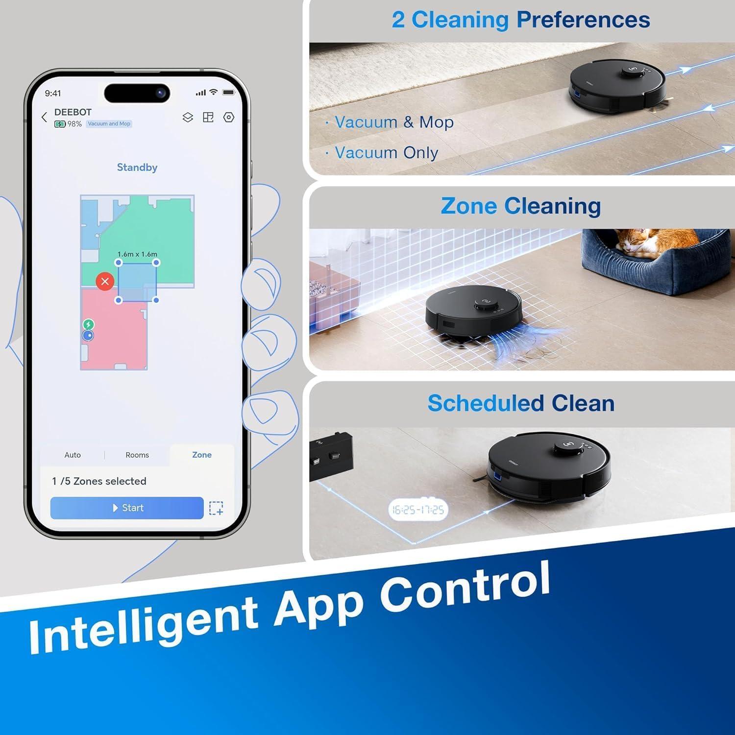 Aspiradora Robot ECOVACS DEEBOT N20 PRO 8000Pa Mopa 200min