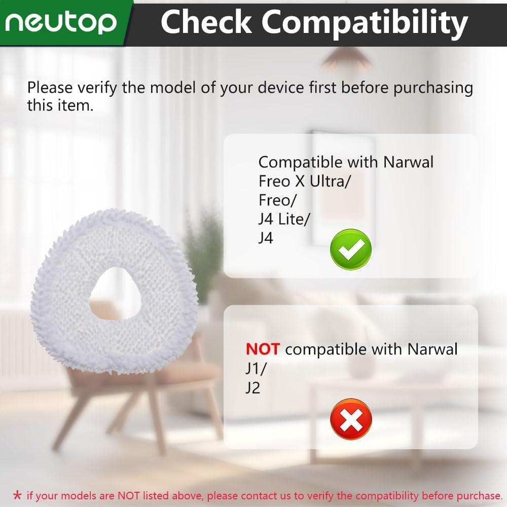 Paquete de 6 Paños de Microfibra Neutop para Narwal Freo X Ultra