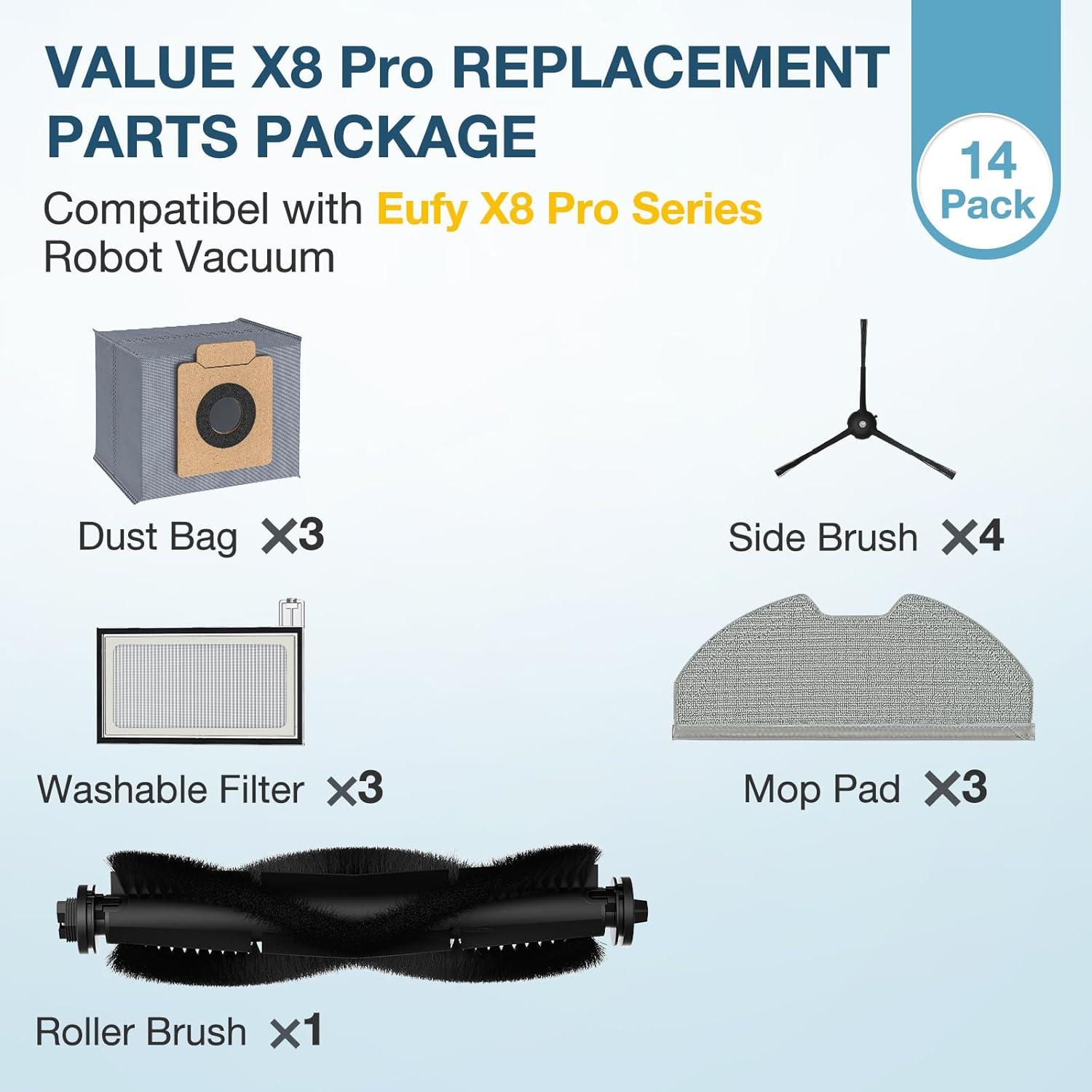 Accesorios de Repuesto Lacvik para Aspiradora Eufy X8 Pro