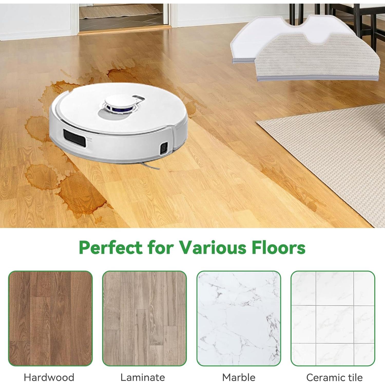 Paños de Mopa Reutilizables Sgizoku para Aspiradora Narwal Freo X Plus - 6 Piezas