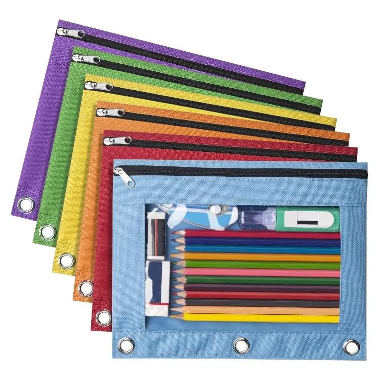 Forvencer 6 Fundas para Lápices con Cremallera Multicolor