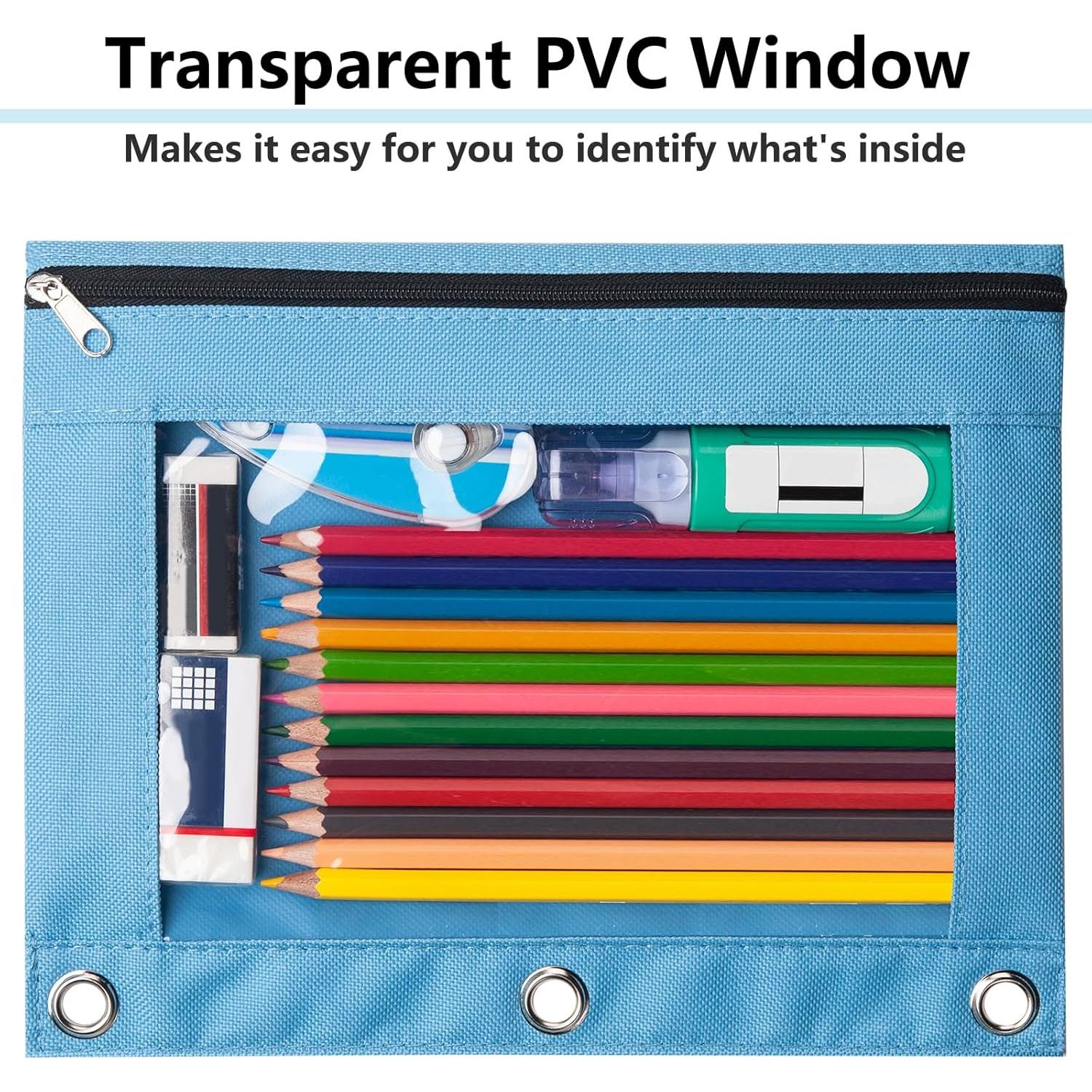 Forvencer 6 Fundas para Lápices con Cremallera Multicolor