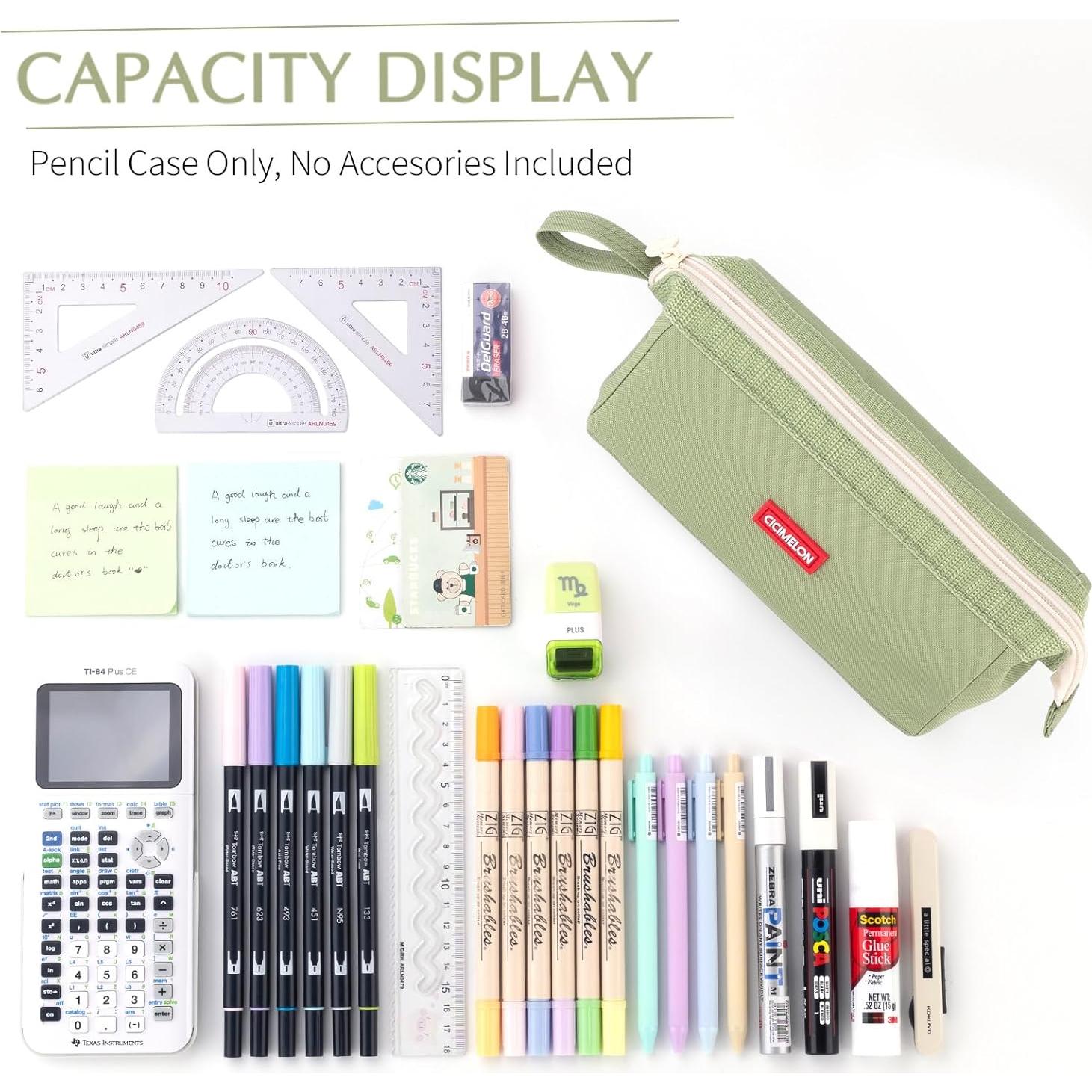 Estuche de Lápices CICIMELON Verde Gran Capacidad 30-50 Artículos