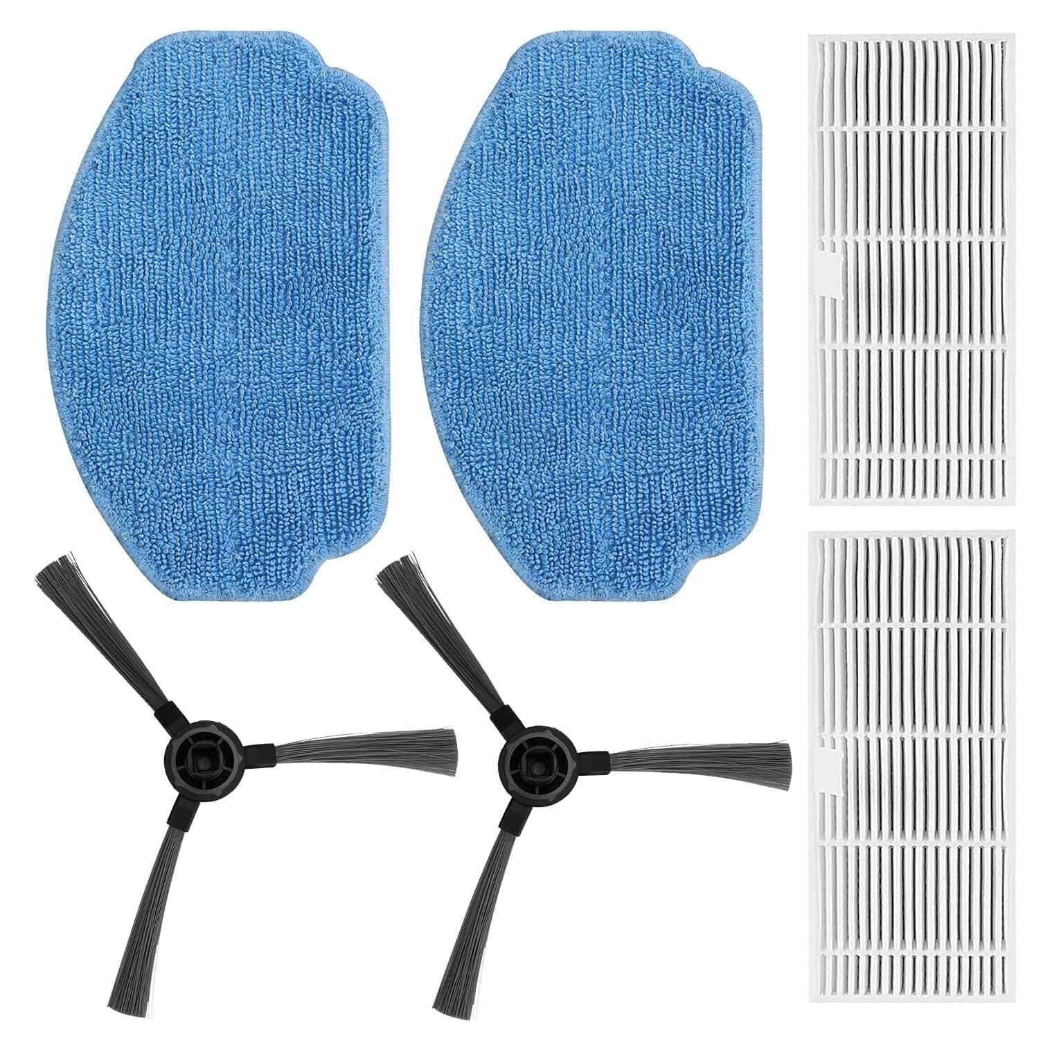 Kit de Accesorios ZCWA para Aspiradora Robot BR151 - 2 Cepillos, 2 Filtros, 2 Paños