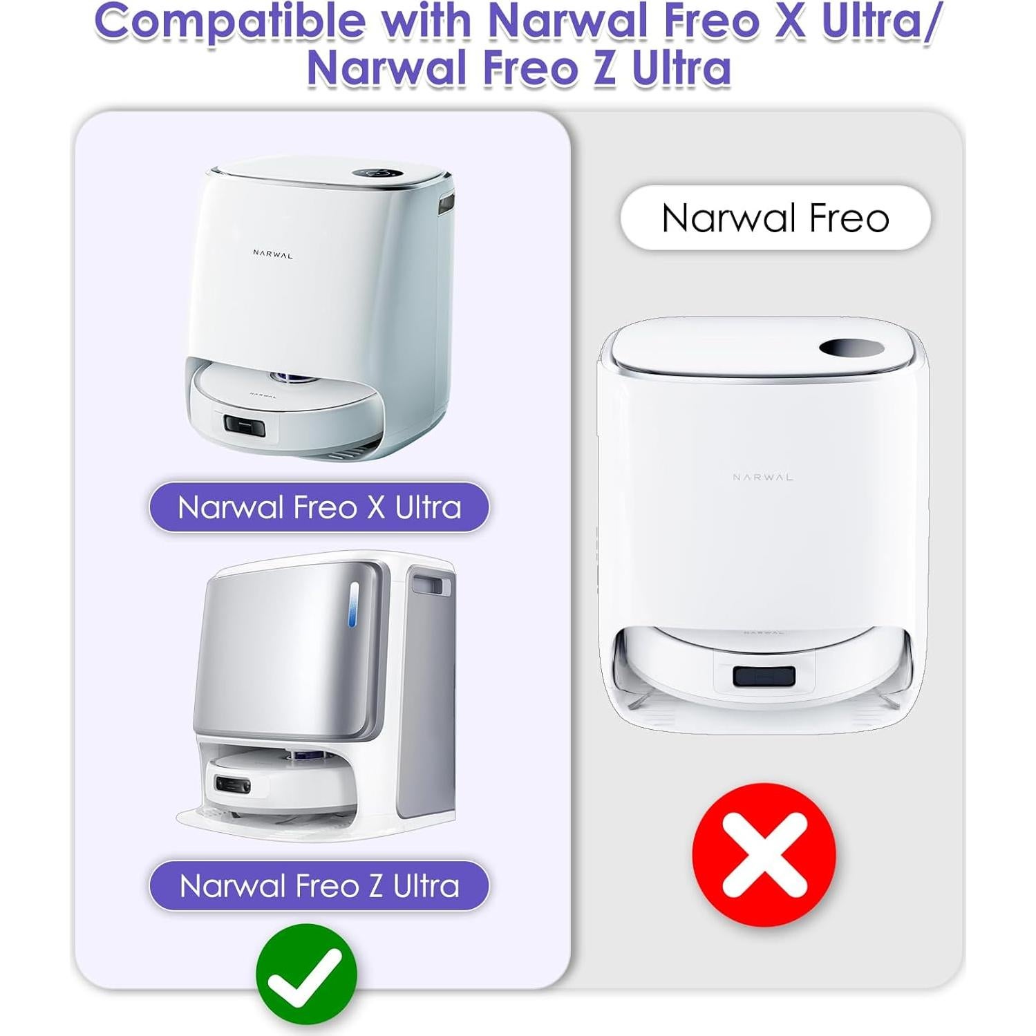 Rodillos de Cepillo de Reemplazo MIBUMIKI para NARWAL Freo X Ultra - 2 Piezas