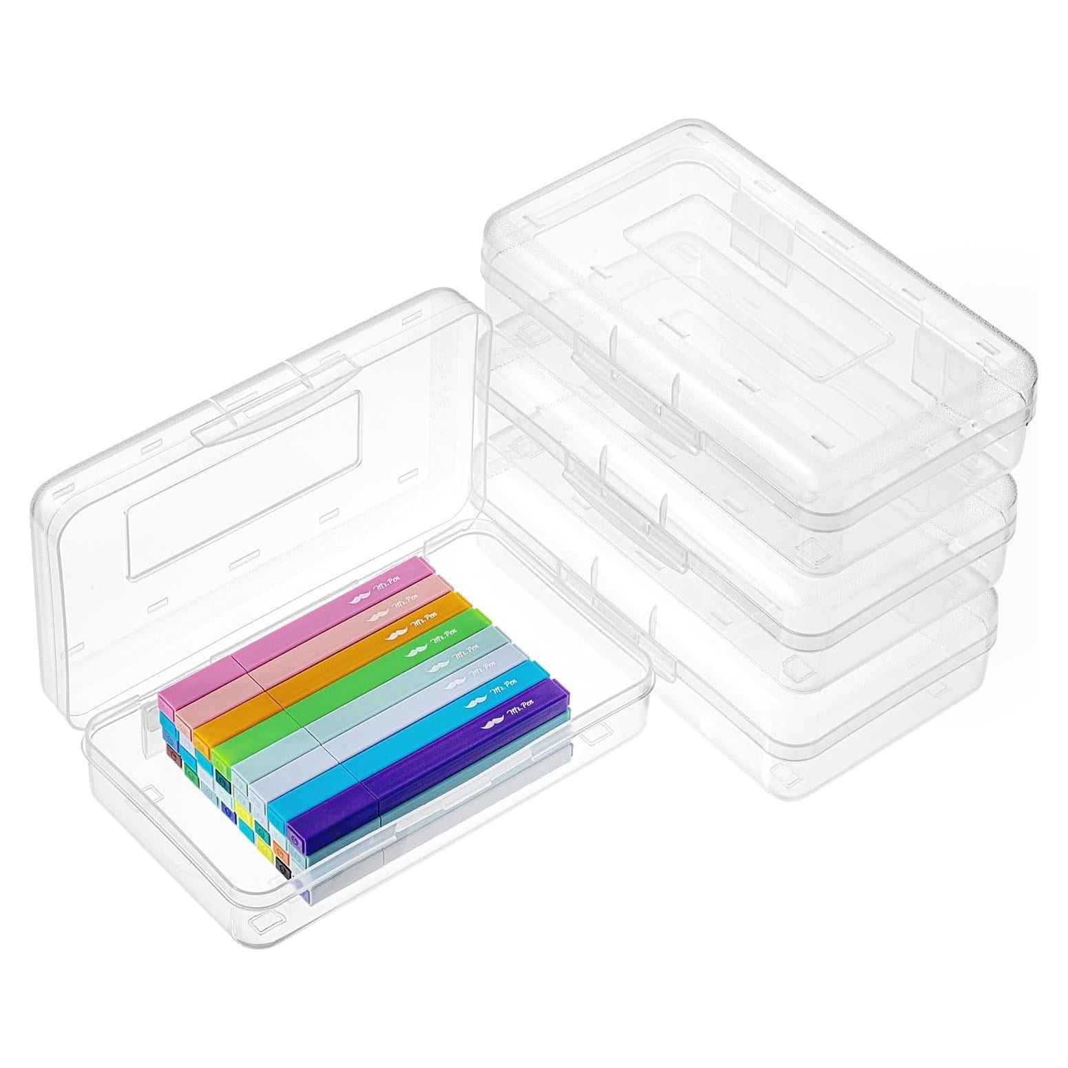 Estuche de Lápices Mr. Pen 4 Paquete Transparente 2 Compartimentos