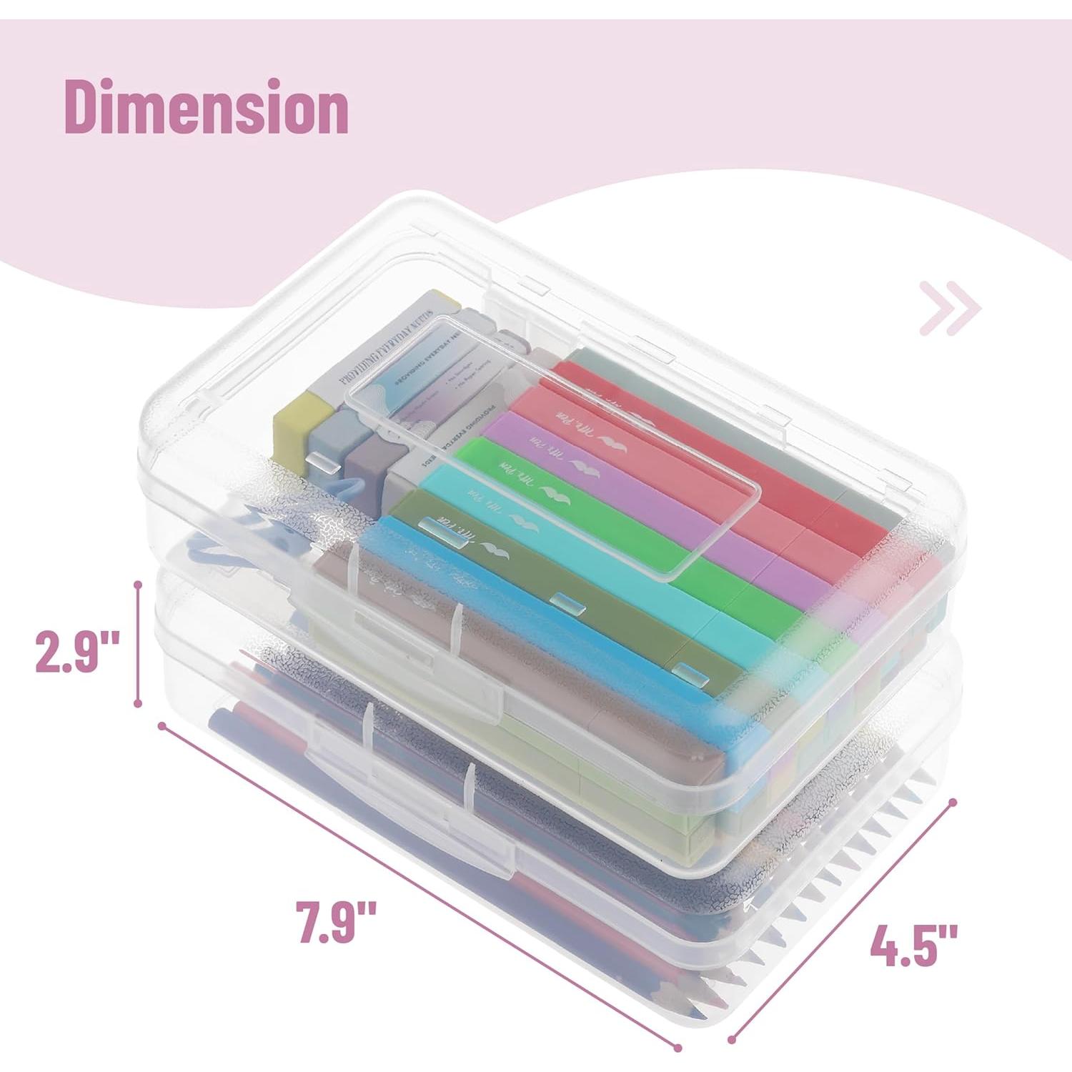 Estuche de Lápices Mr. Pen 4 Paquete Transparente 2 Compartimentos