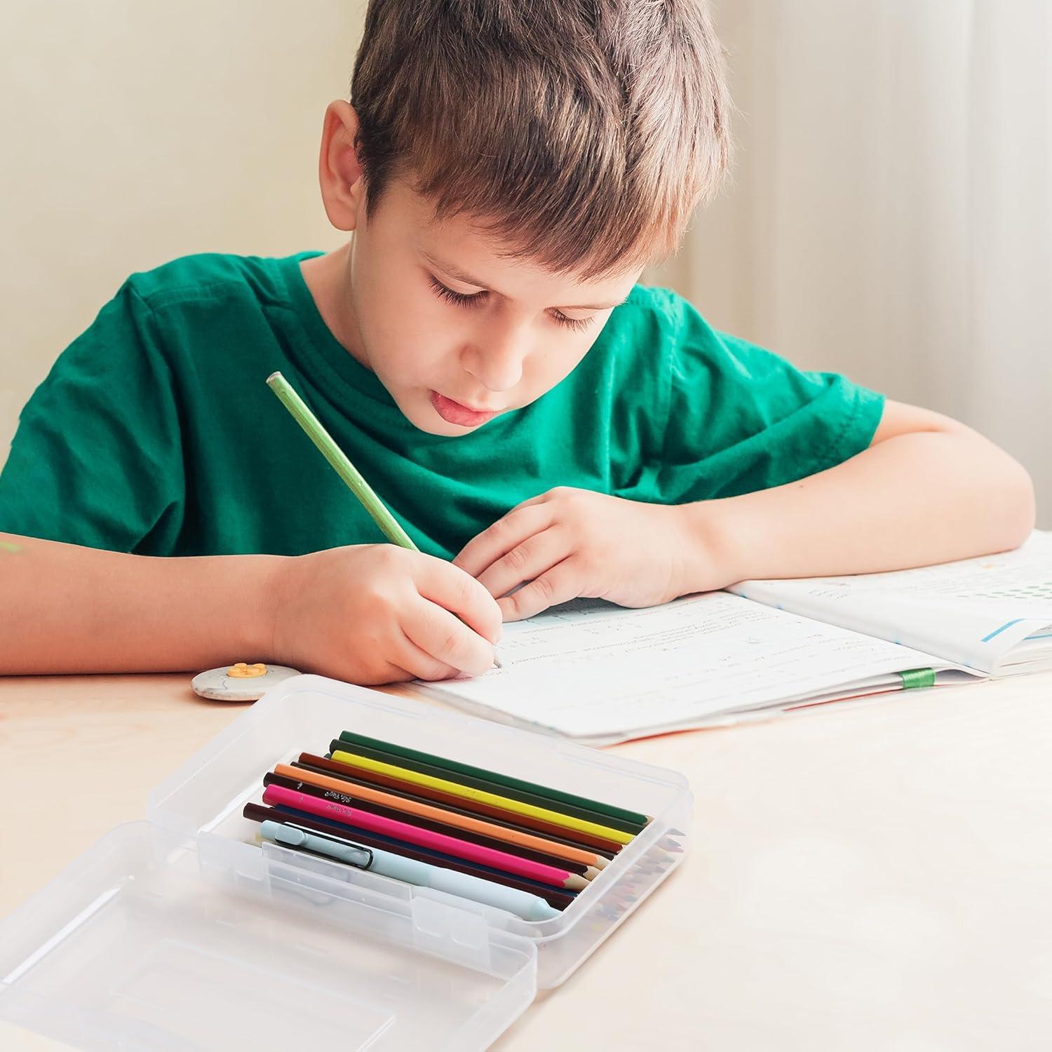 Estuche de Lápices Mr. Pen 4 Paquete Transparente 2 Compartimentos