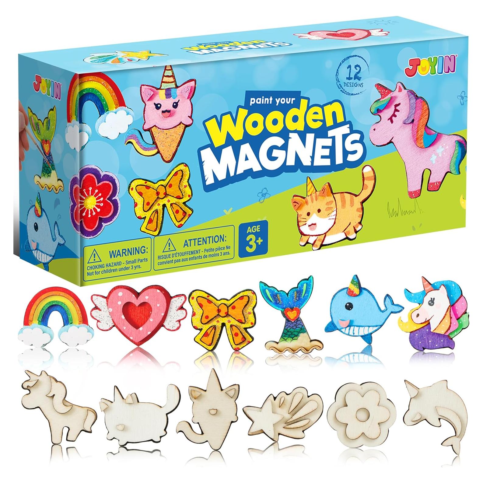 Kit de Pintura de Imán de Madera JOYIN 12 Piezas Fantasía