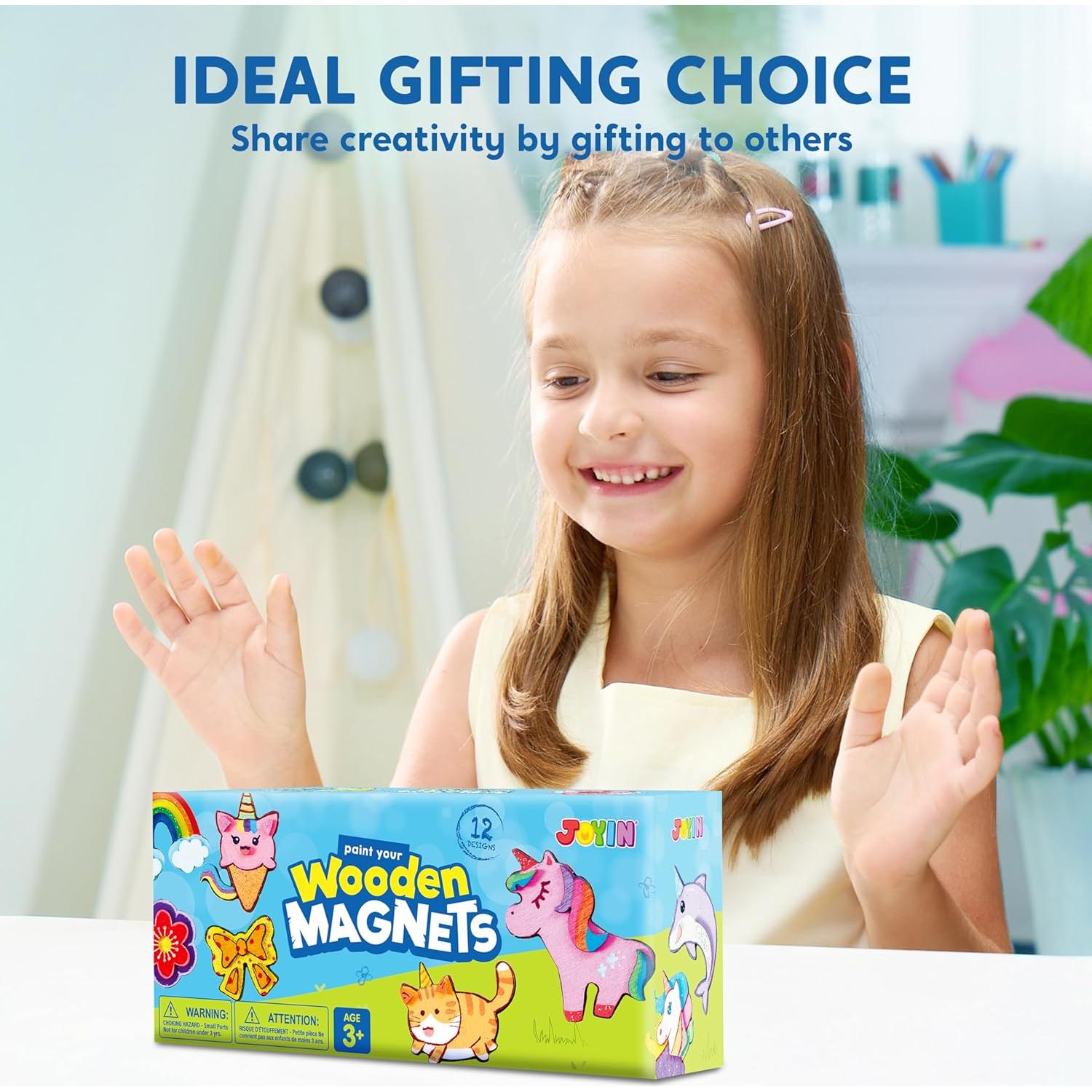 Kit de Pintura de Imán de Madera JOYIN 12 Piezas Fantasía