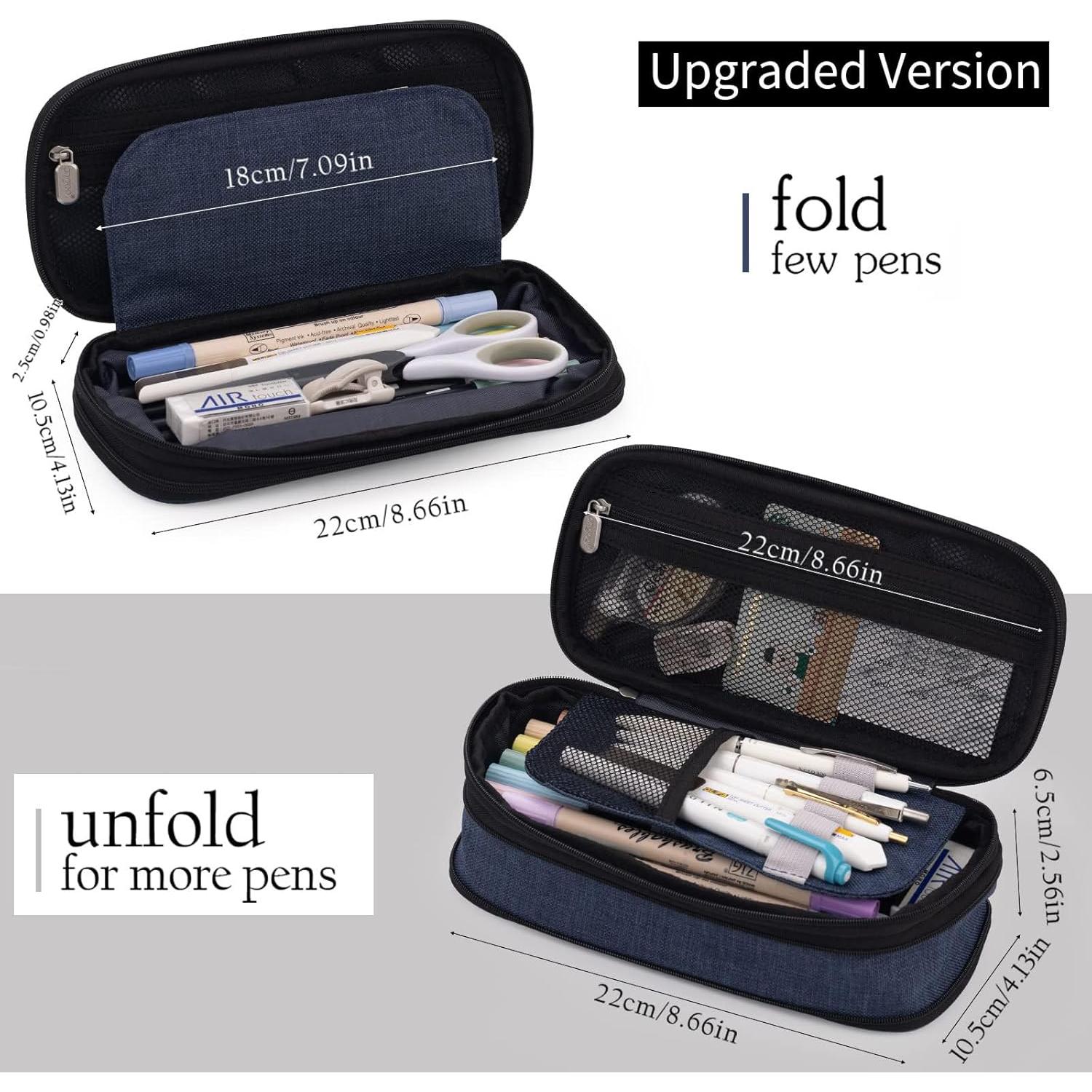 Estuche de Lápices EASTHILL Grande Azul Profundo 21.96x10.49cm