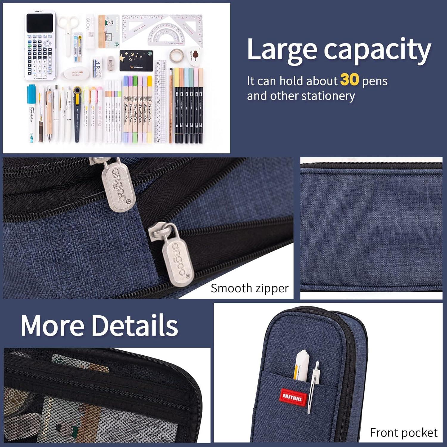Estuche de Lápices EASTHILL Grande Azul Profundo 21.96x10.49cm