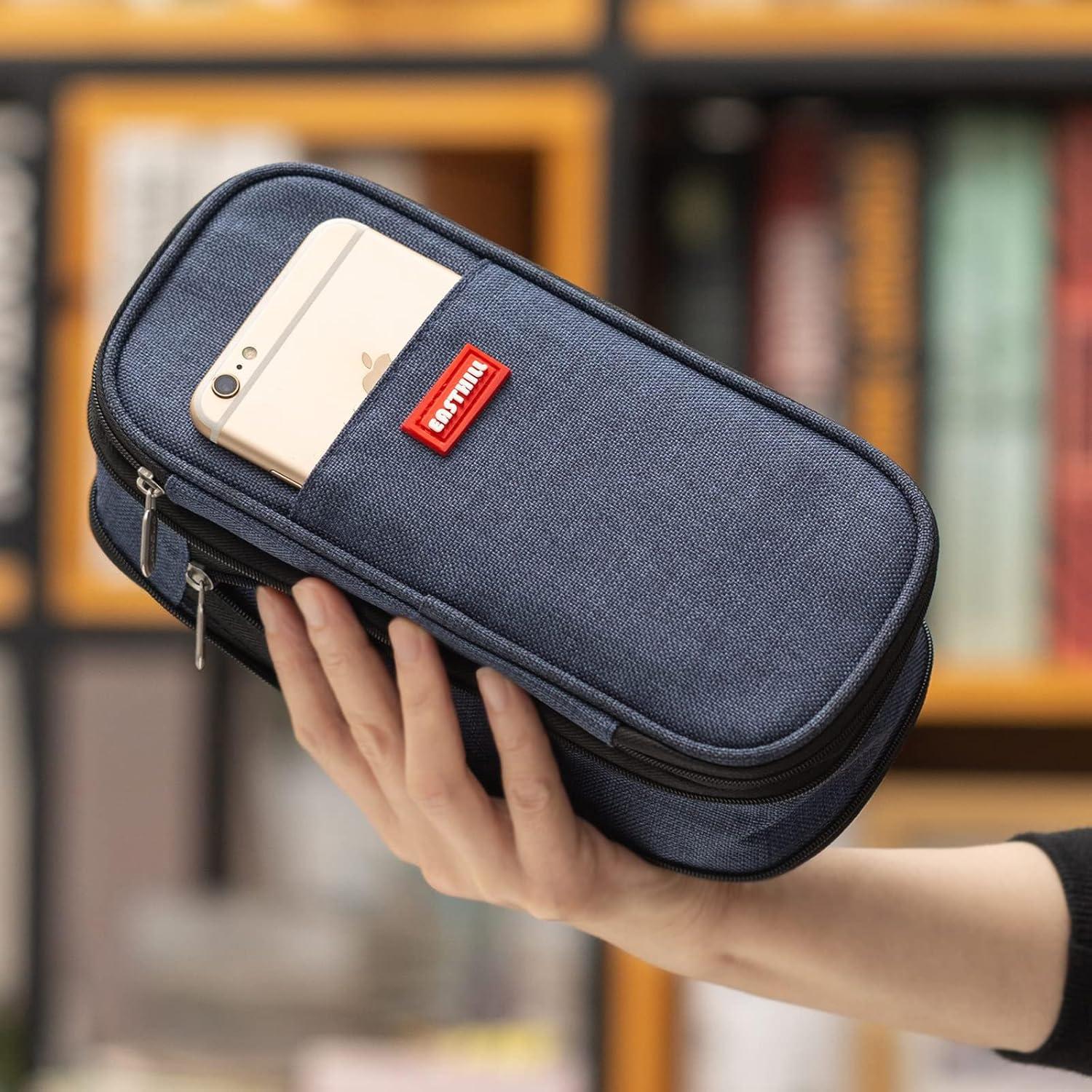 Estuche de Lápices EASTHILL Grande Azul Profundo 21.96x10.49cm