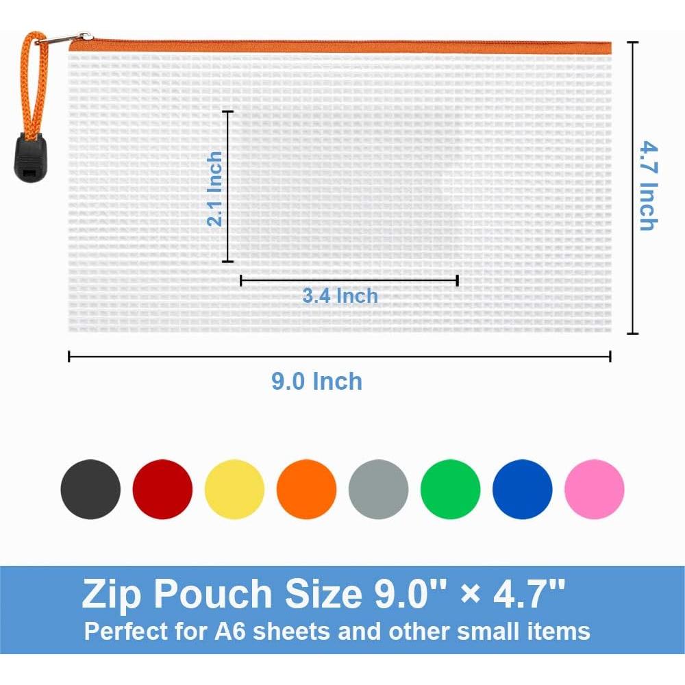 Bolsas de Malla Sooetz 24 Piezas A6 Multicolor con Etiquetas