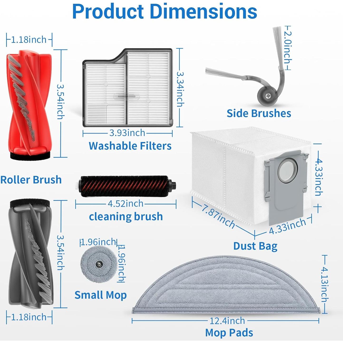 Kit de Repuestos BUXEBUX para Aspiradora Roborock Saros 10 - 29 Piezas