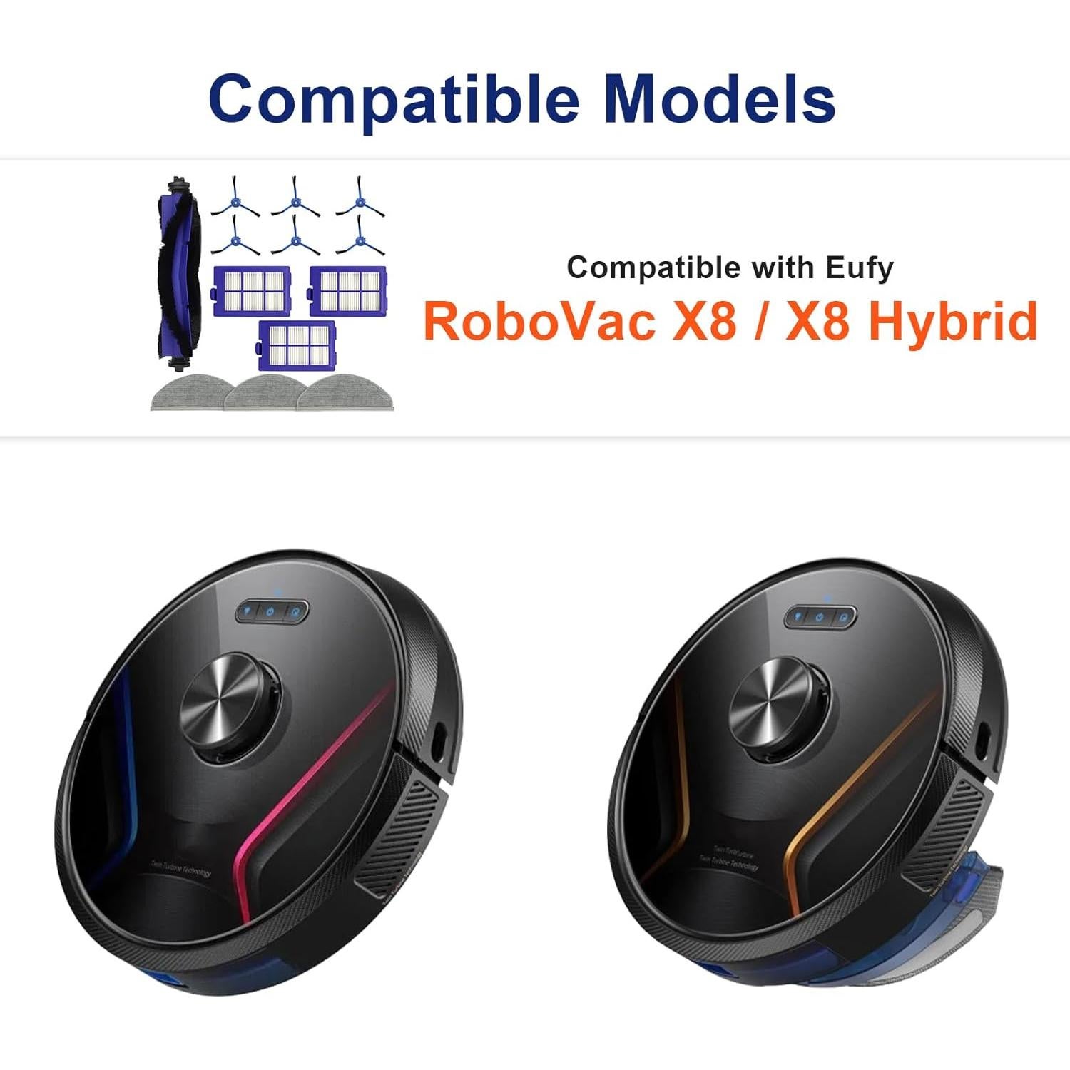 Kit de Accesorios 13 PCS para Eufy RoboVac X8 / X8 Hybrid