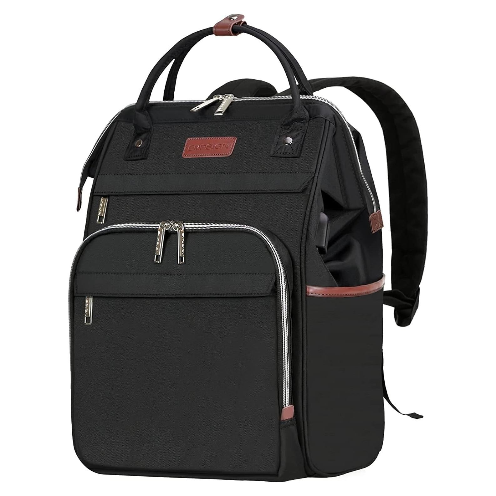 Mochila para Laptop EMPSIGN 15.6" Negra con USB y RFID