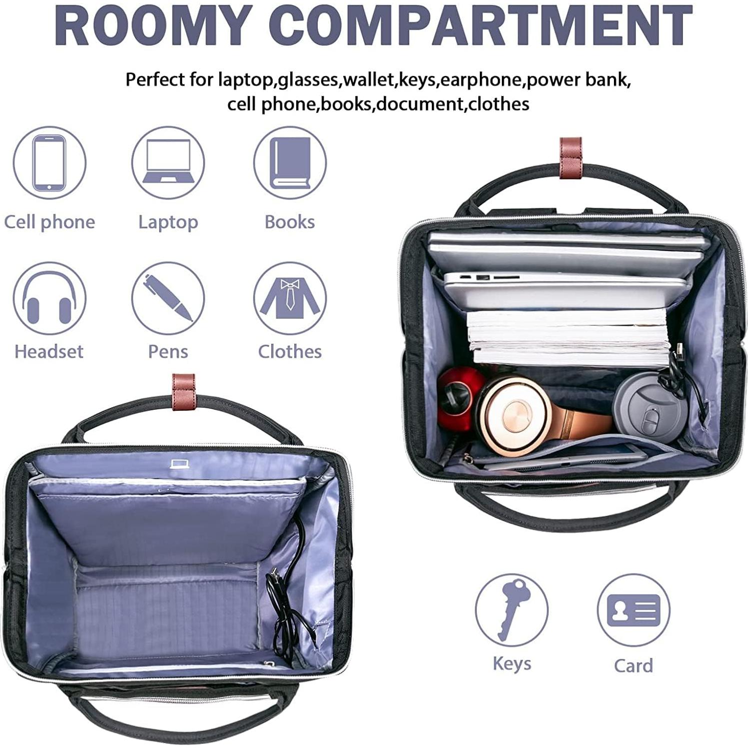 Mochila para Laptop EMPSIGN 15.6" Negra con USB y RFID