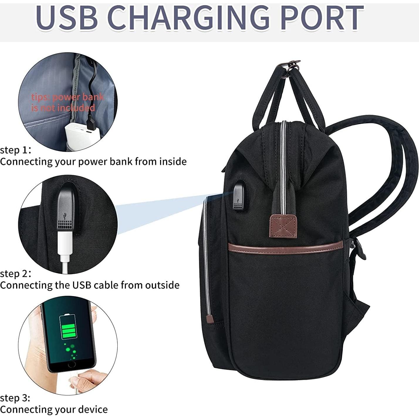 Mochila para Laptop EMPSIGN 15.6" Negra con USB y RFID