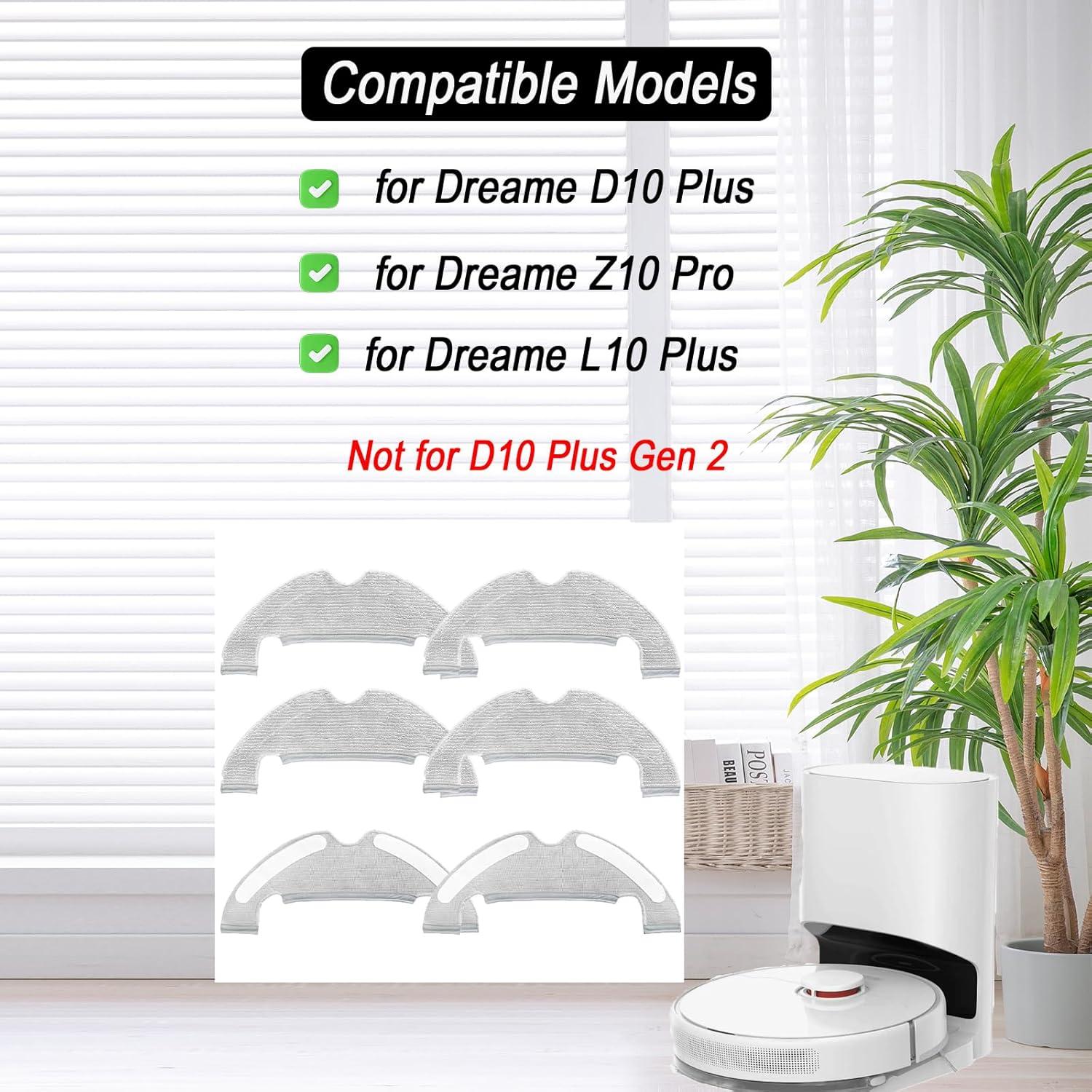 Pad de Mopa Reutilizable Frexusuent para Aspiradora Robot D10 Plus, L10 Plus, Z10 Pro - 6 Piezas Microfibra