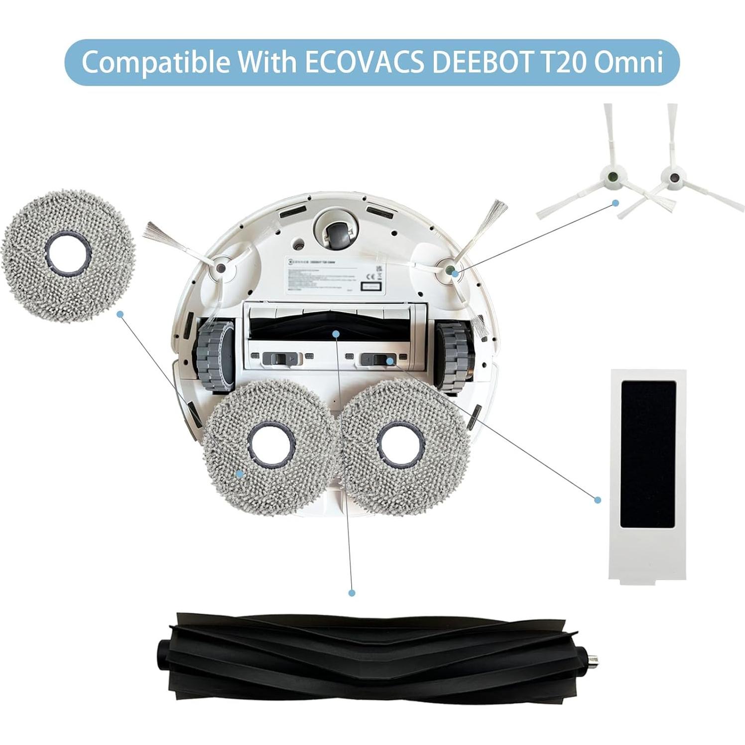 Paquete de 24 Accesorios iKuKurun para ECOVACS Deebot T20