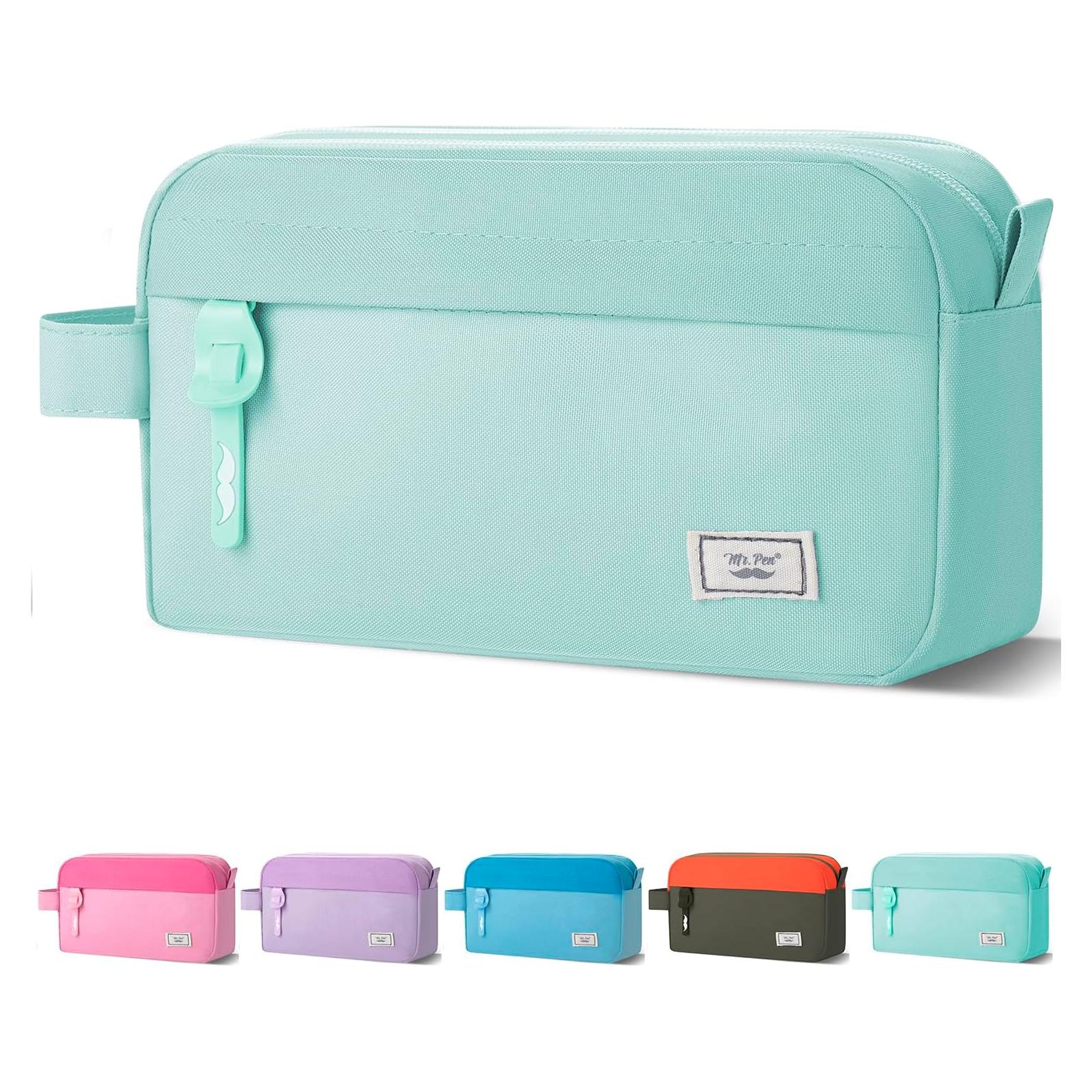 Estuche de Lápiz Mr. Pen Verde Menta 3 Compartimentos