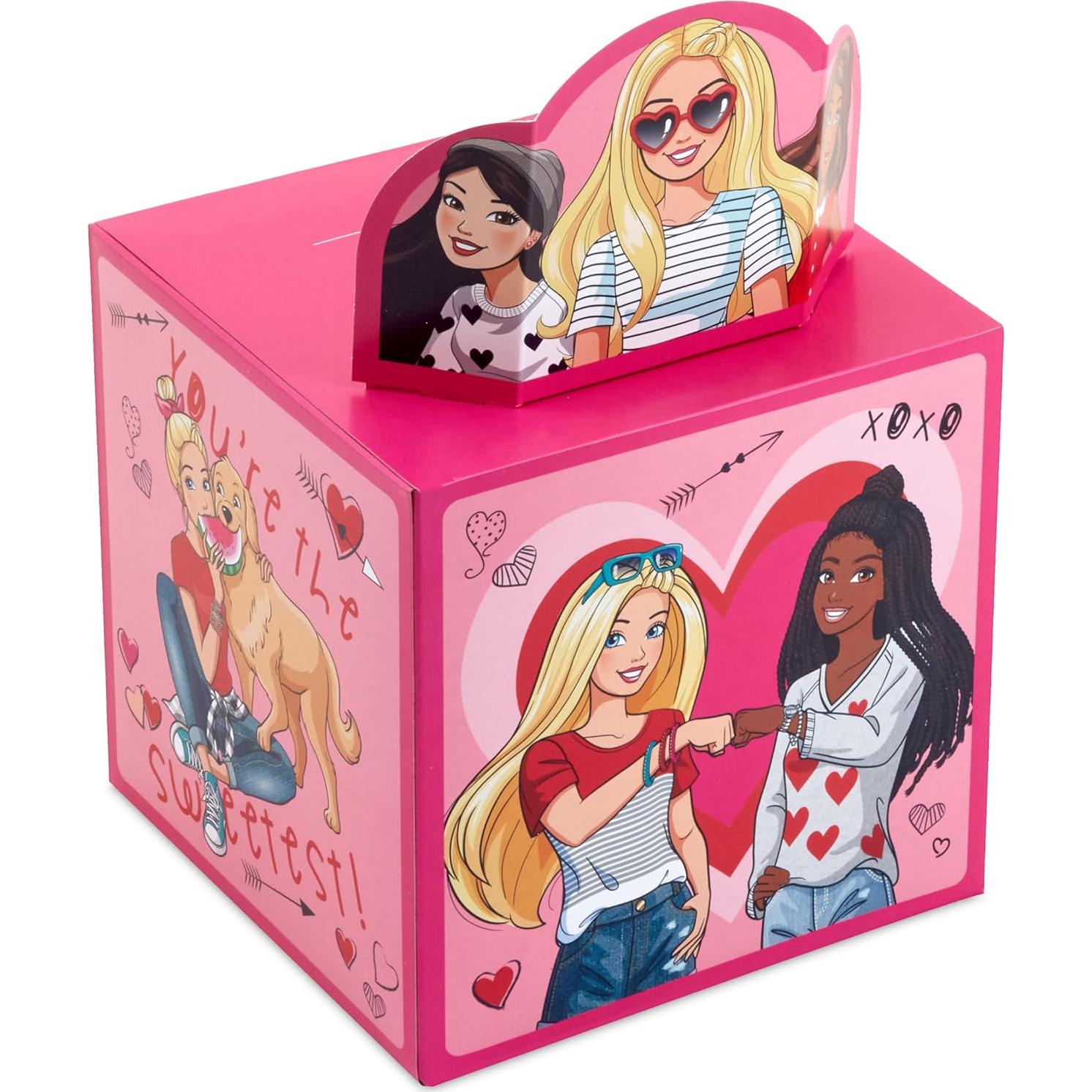 Tarjetas de San Valentín Hallmark Barbie 32 Tarjetas y Buzón