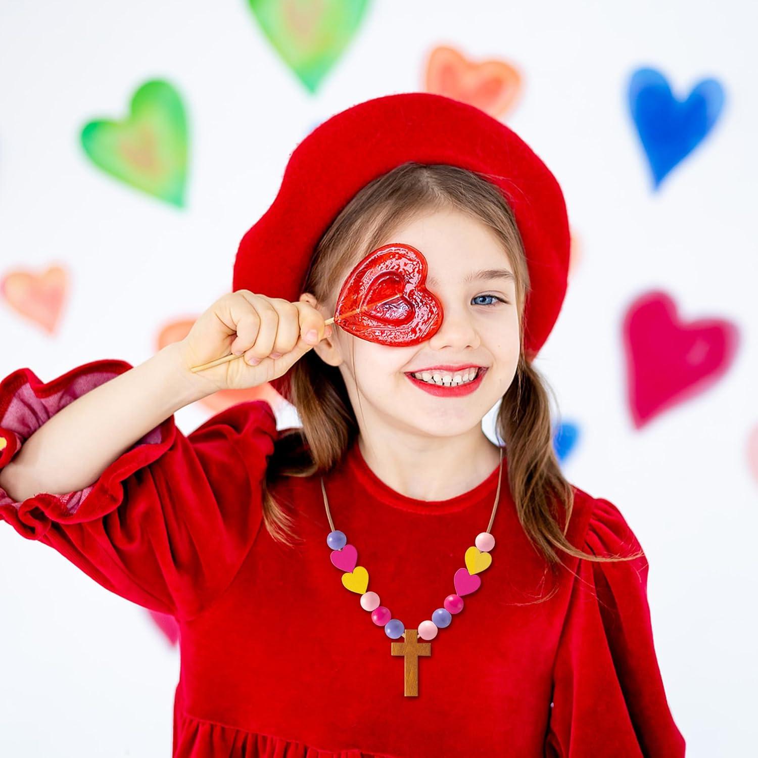 Kit de Manualidades BeYumi Collar Cruz Madera 24 Piezas