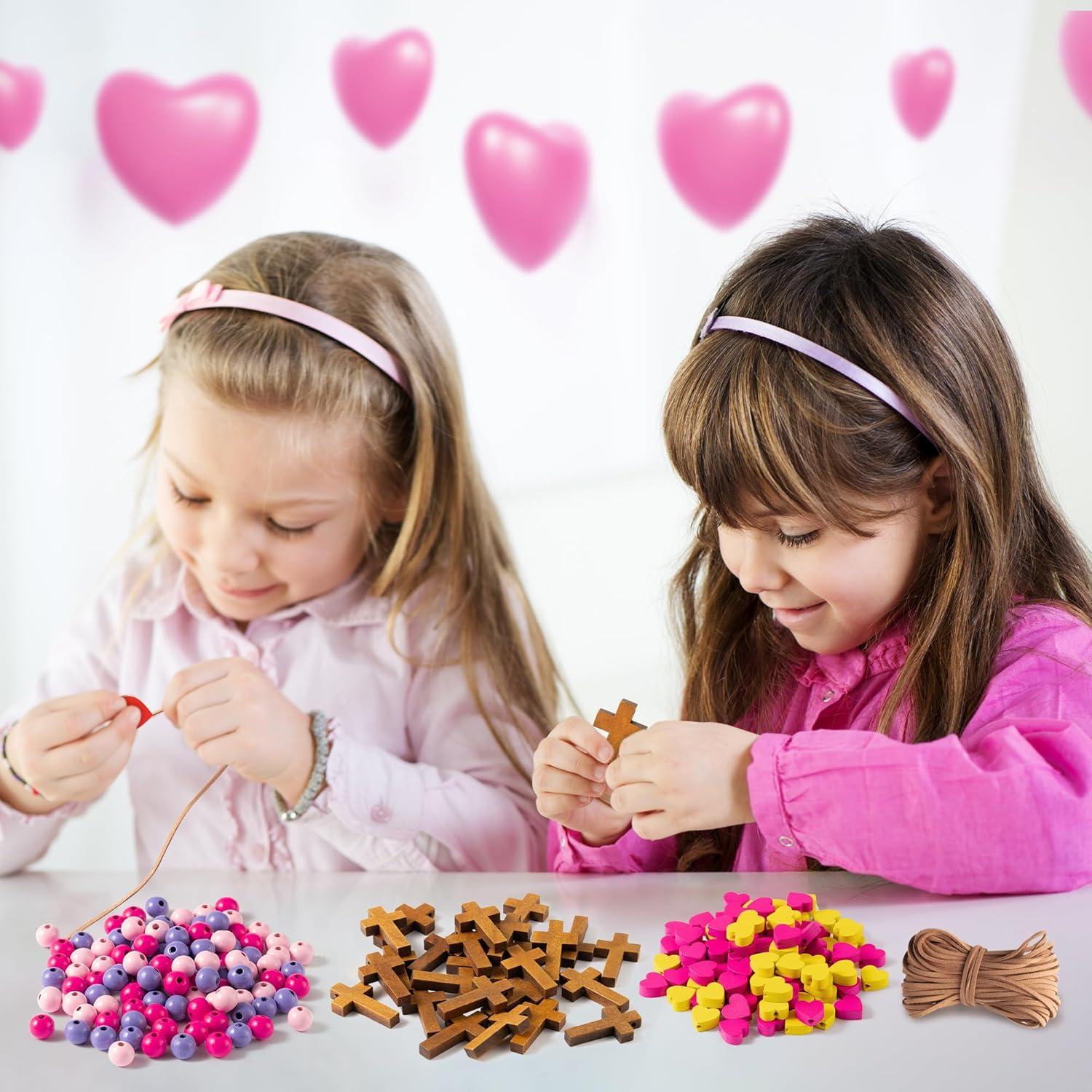 Kit de Manualidades BeYumi Collar Cruz Madera 24 Piezas