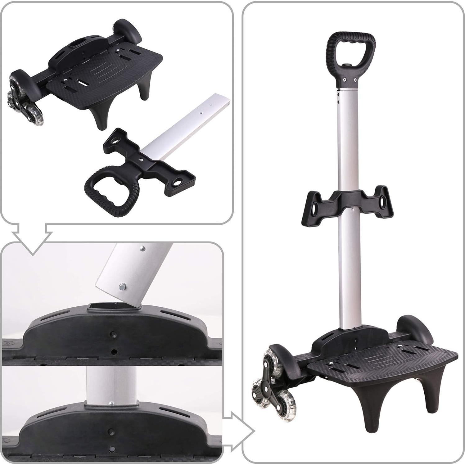 Carro de Mochila IvyH Plegable 6 Ruedas Ajustable 60-100 cm