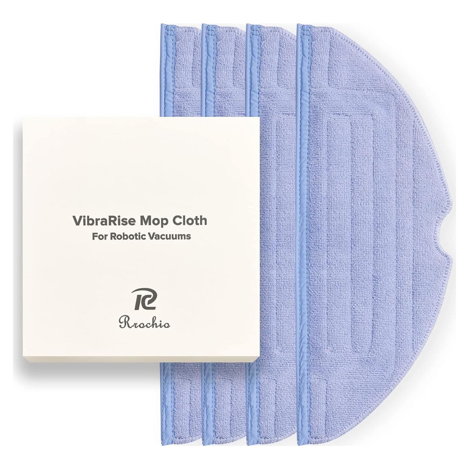 4 Almohadillas de Microfibra Rrochio para Roborock S7/S8 Lavables