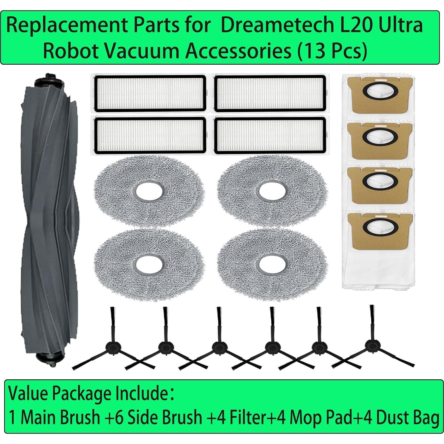 Accesorios de Repuesto para Aspiradora Robot YahuPase Dreametech L20 Ultra