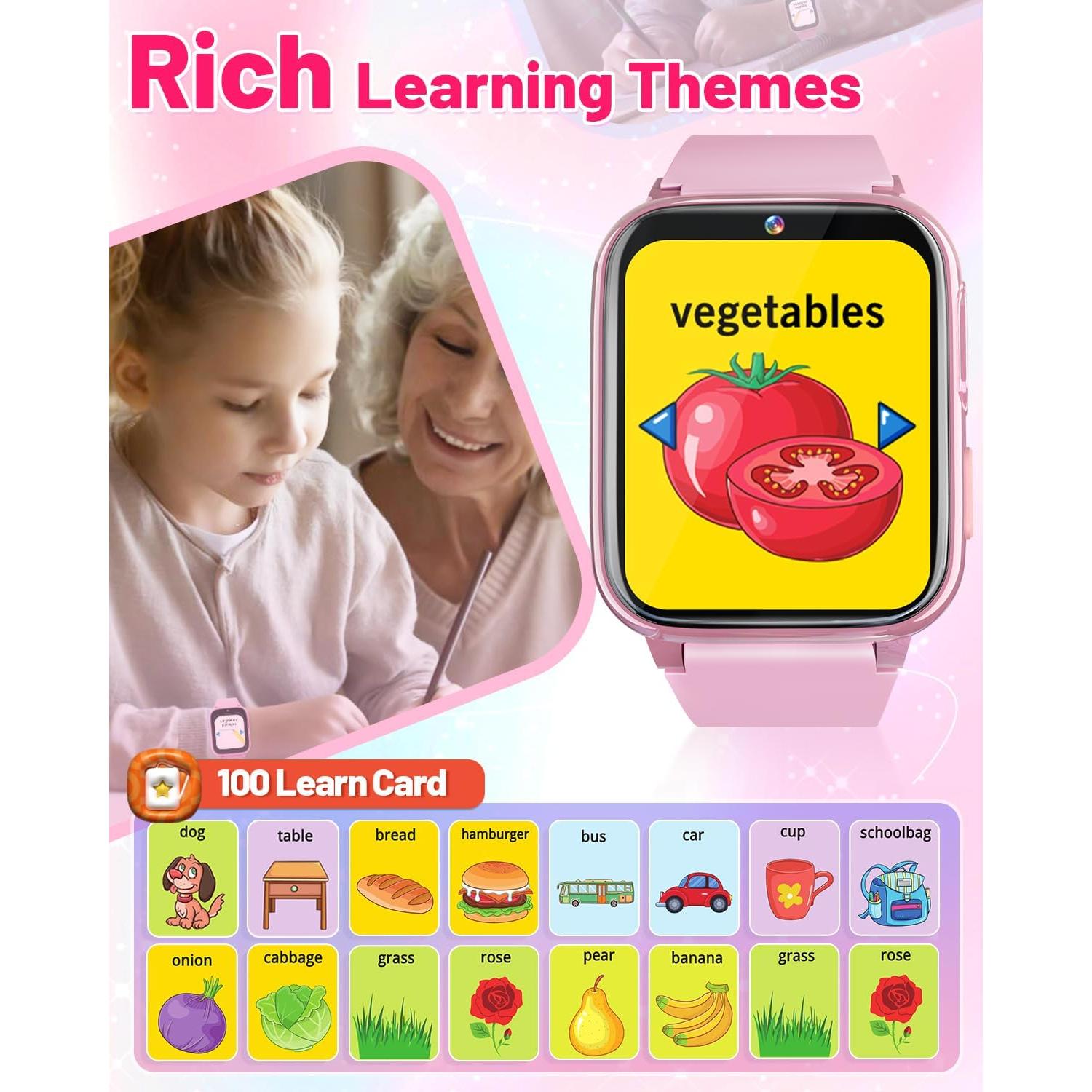 Reloj Inteligente Gothwick D11 para Niños Rosa 26 Juegos