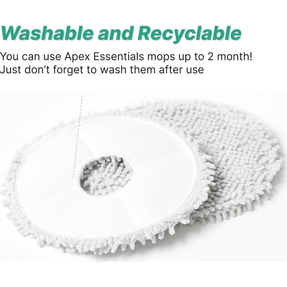 Paños de limpieza lavables Apex Essentials para Ecovacs DEEBOT
