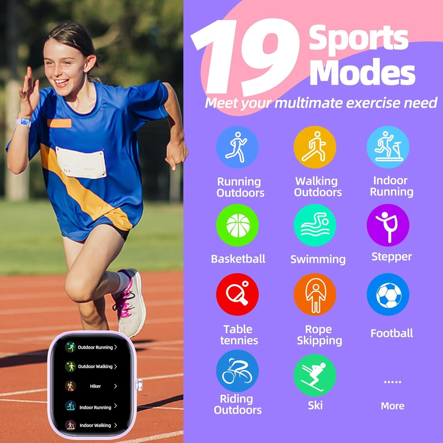 Reloj inteligente YOUSOKU para niños IP68 19 modos deportivos