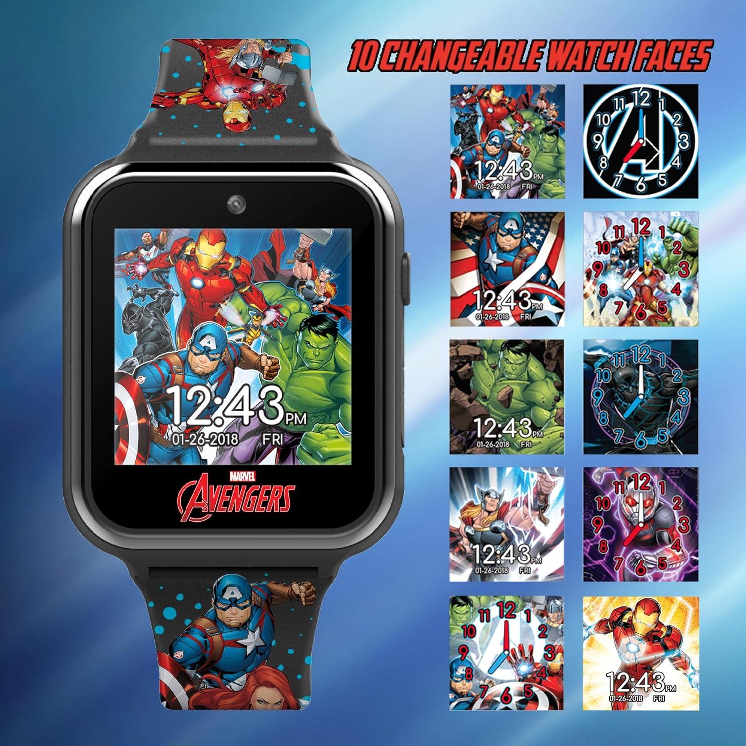 Reloj inteligente Marvel Avengers para niños 10 carátulas