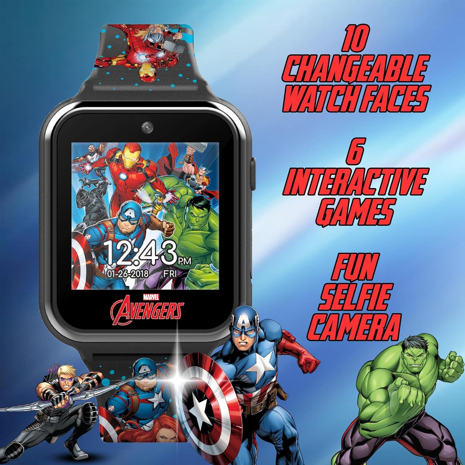 Reloj inteligente Marvel Avengers para niños 10 carátulas