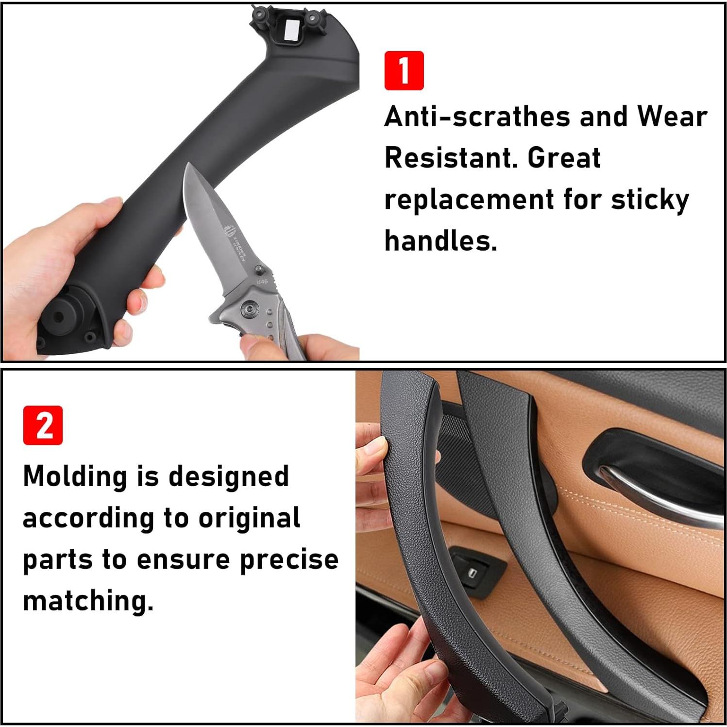 Juego de Manijas de Puerta Interior Jaronx para BMW Serie 3 E90 E91 E92 E93