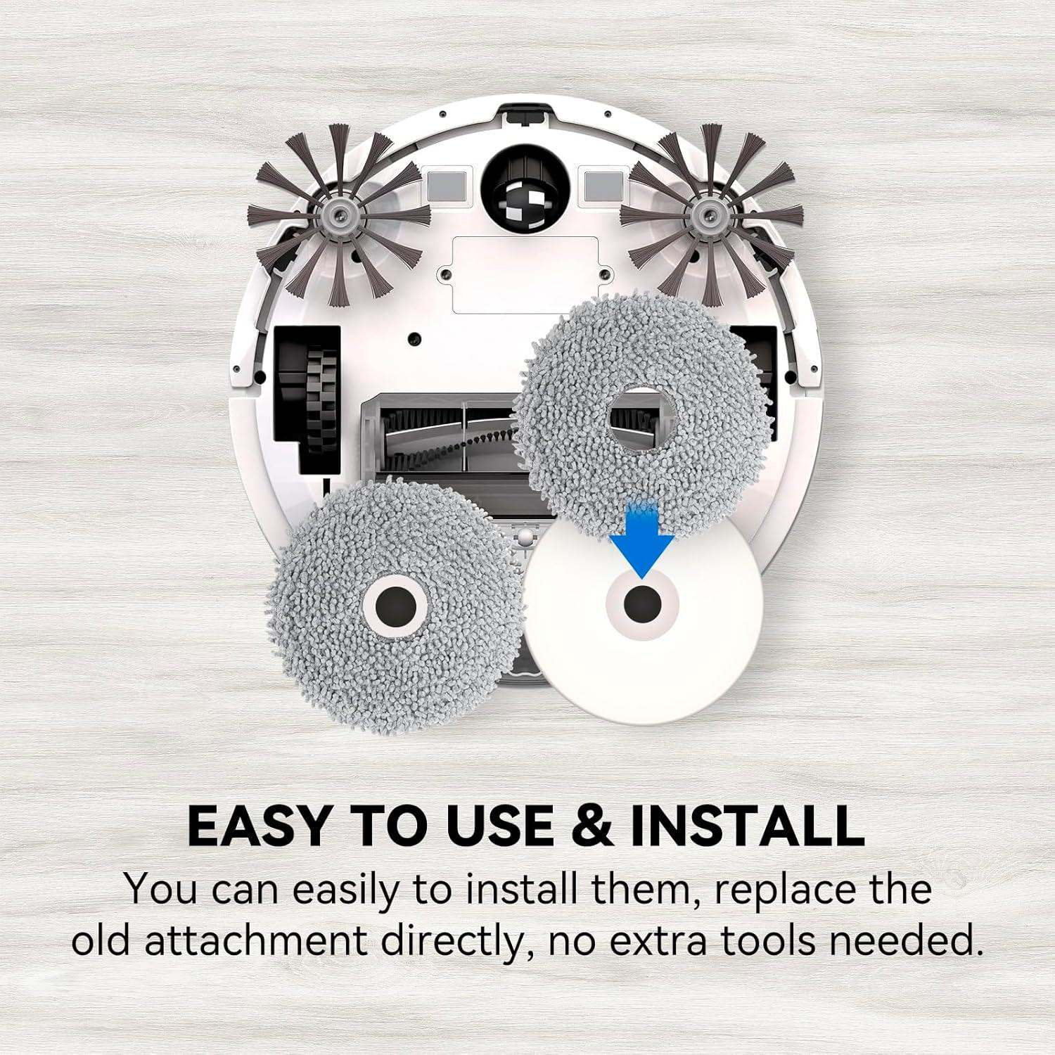 Paños de Microfibra para Mop Roborock Q Revo - 8 Pzs