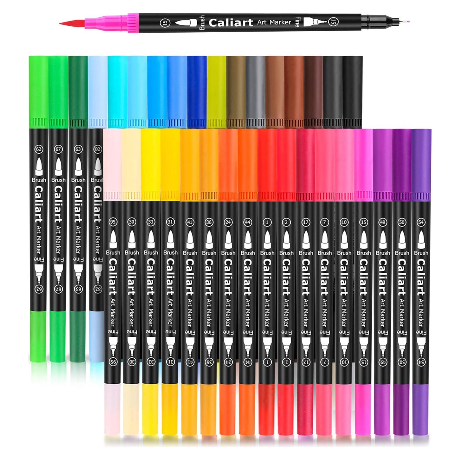 Caliart 34 Marcadores Doble Punta 0.4-5mm Multicolor