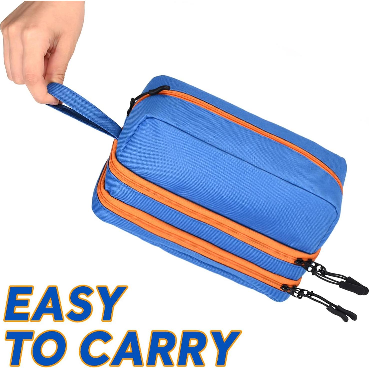 Estuche de Lápices Genteen Azul 3 Compartimentos 22x12cm