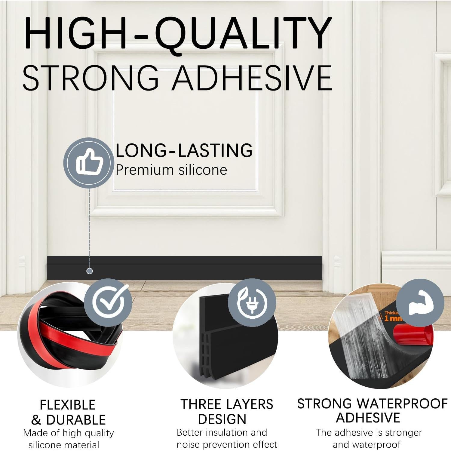 2 Paquetes Tiras Aislantes de Corrientes de Aire WUMUTI 99cm